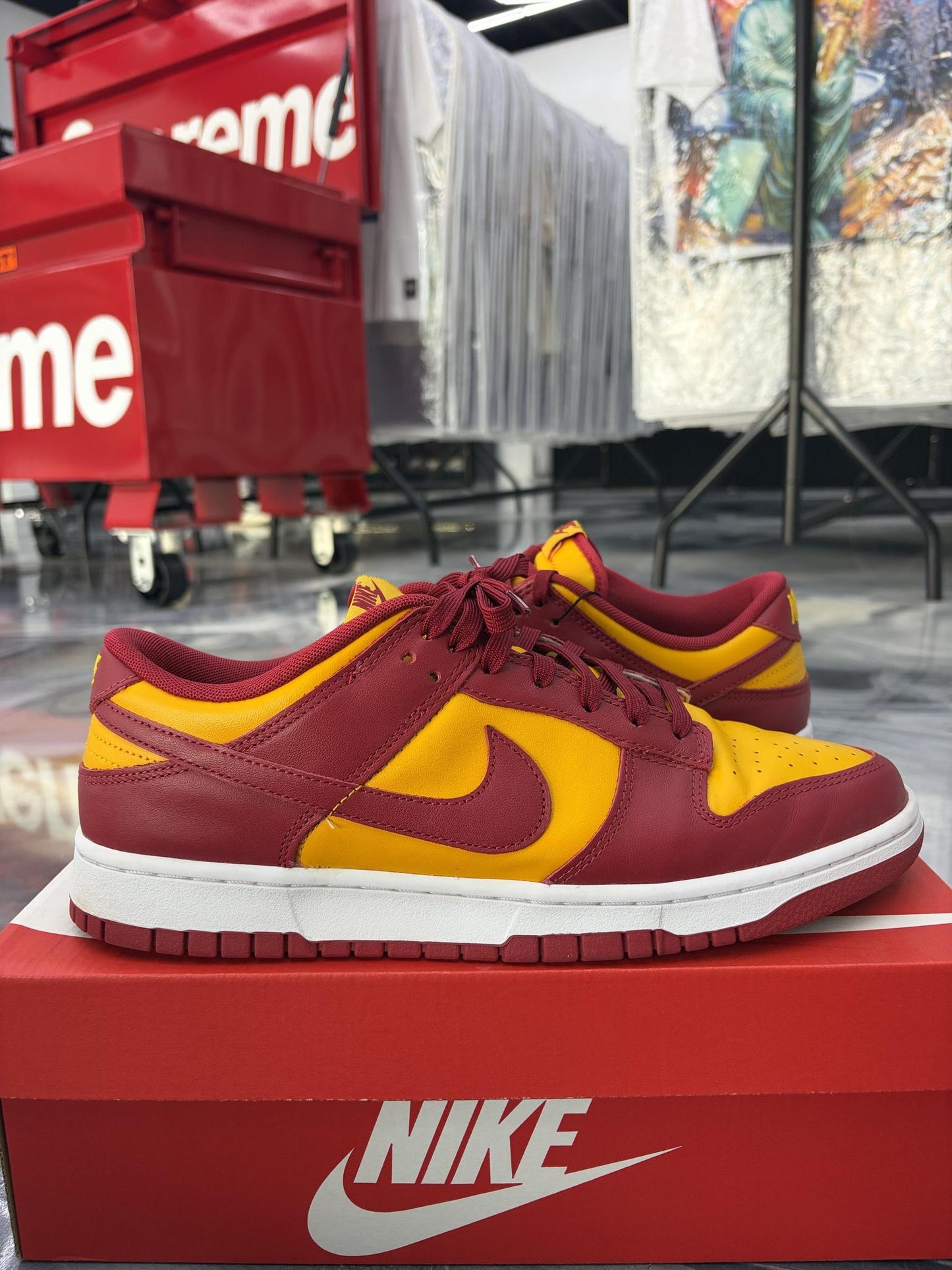 Nike Dunk Low "Midas Gold" Used Size 12