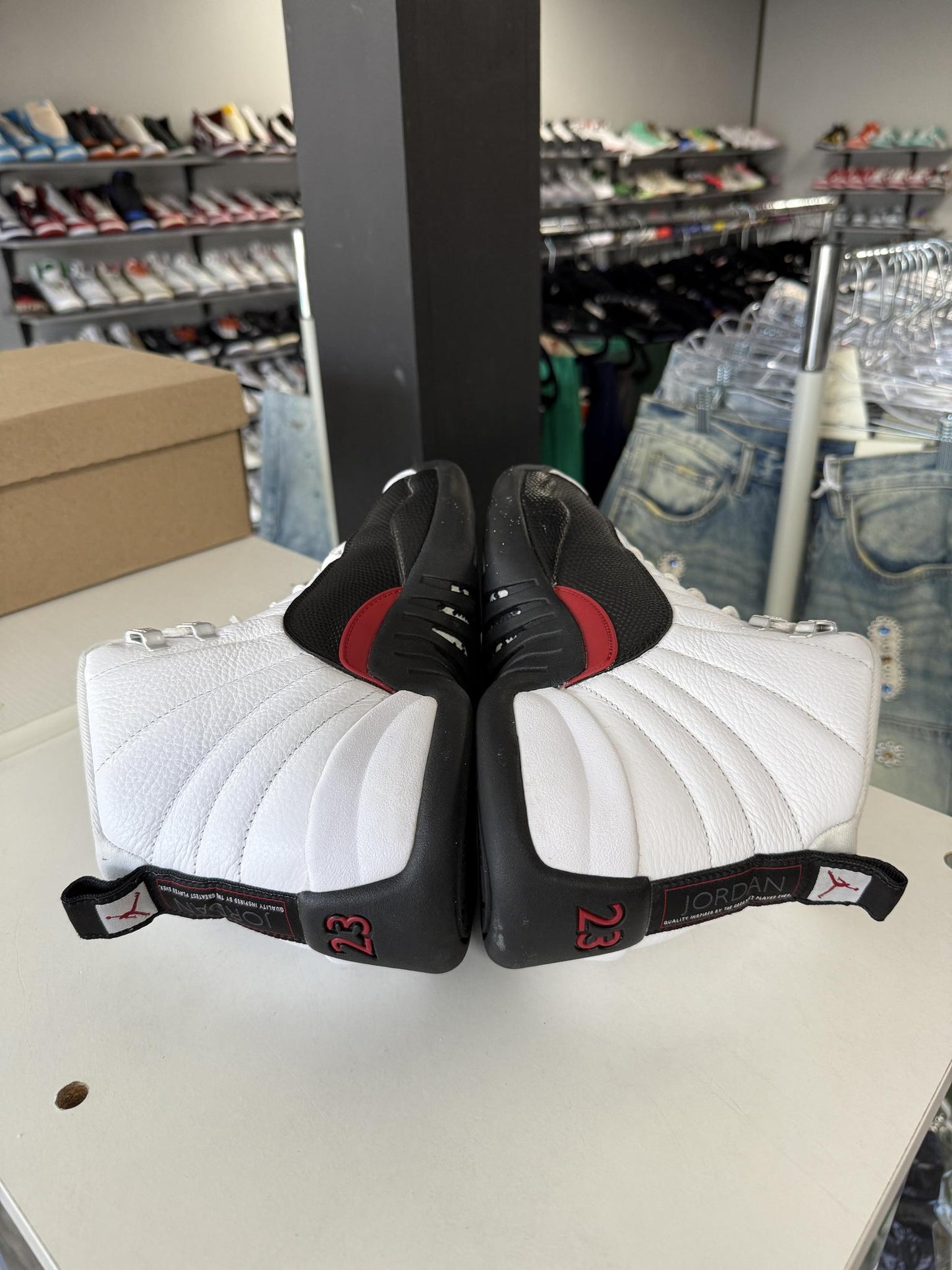 Jordan 12 Red Taxi Used Size 11