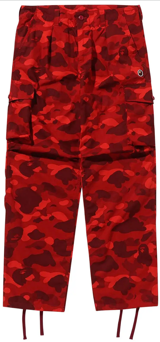 A Bathing Ape Cargo Pants "Red Camo"