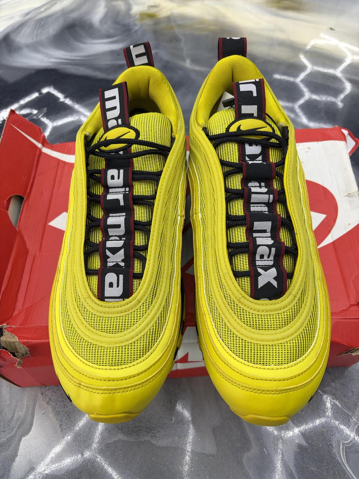 Nike Air Max 97 "Yellow White" Used Size 12