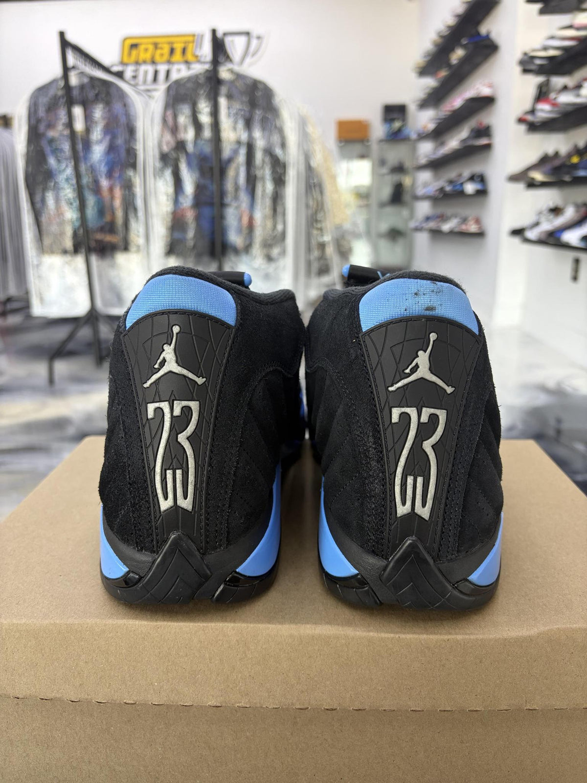 Jordan 14 "Black University Blue" Used Size 11