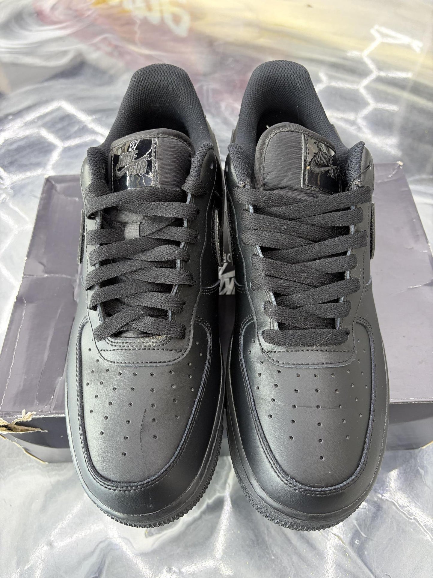 Nike Air Force 1 Low "Black Swoosh Pack" Used Size 10