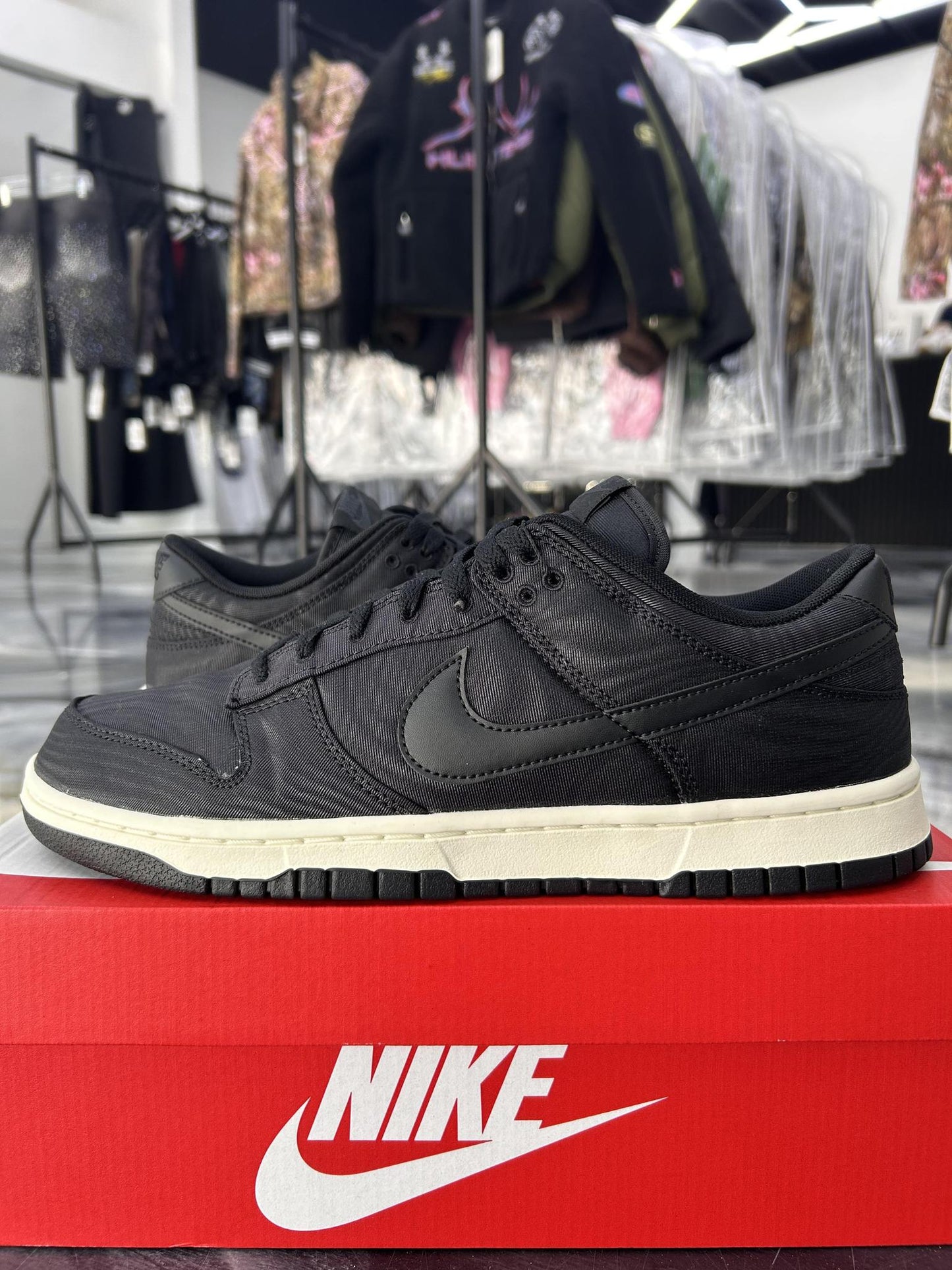 Nike Dunk Low "Black Canvas" Used Size 11.5