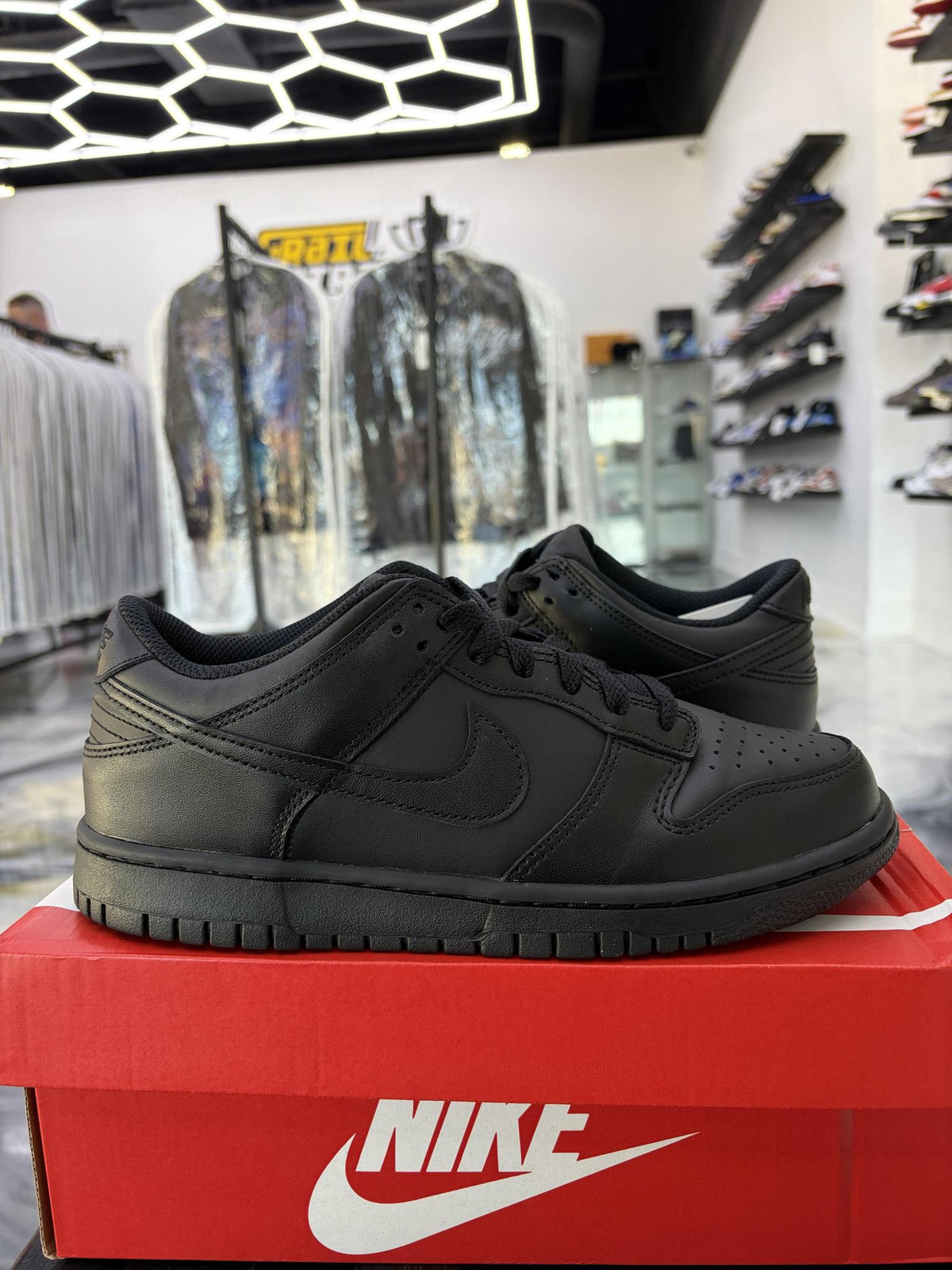 Nike Dunk Low "Triple Black" Used Size 7Y/8.5W