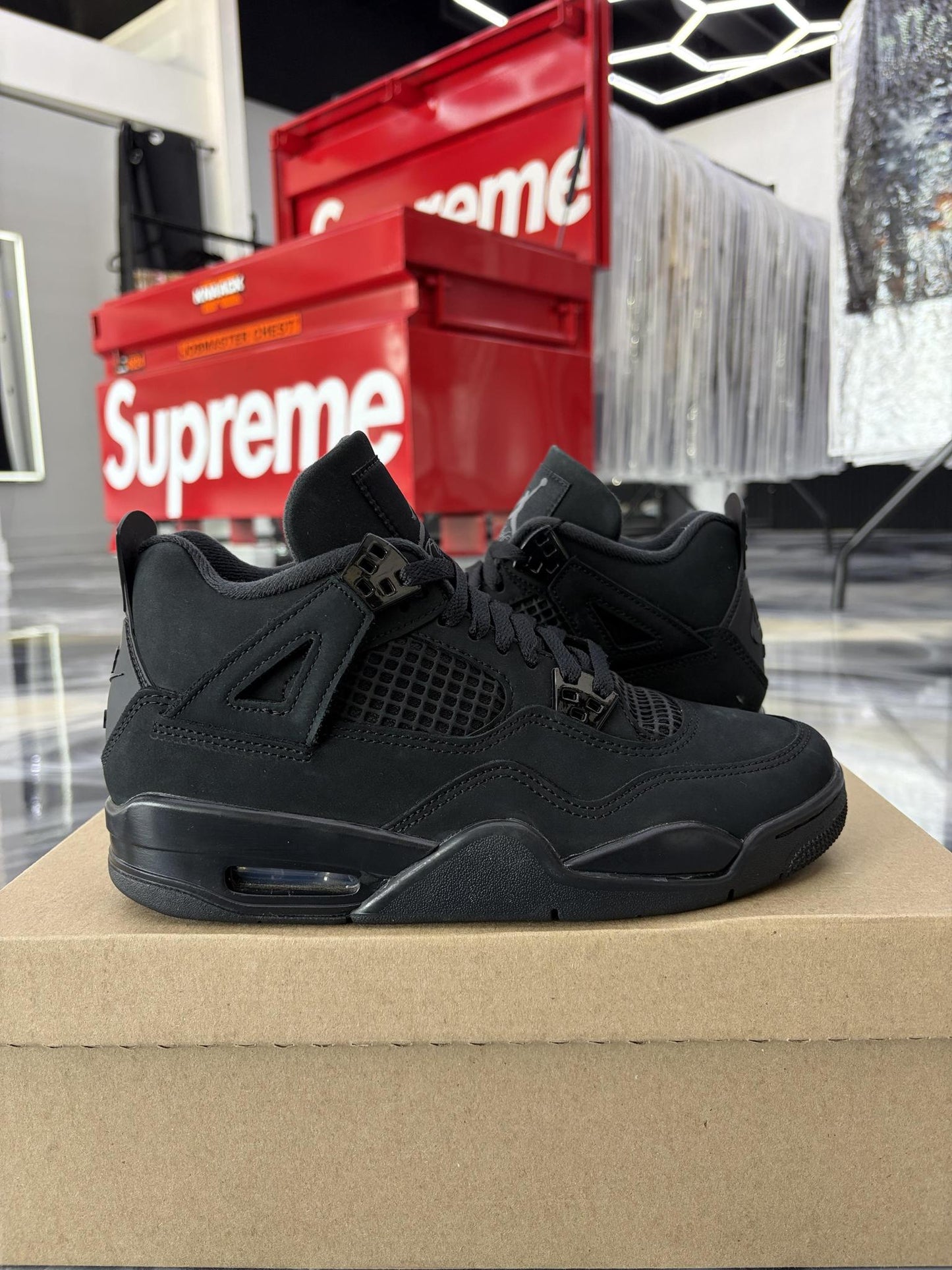 Jordan 4 "Black Cat" Used Size 7Y/8.5W