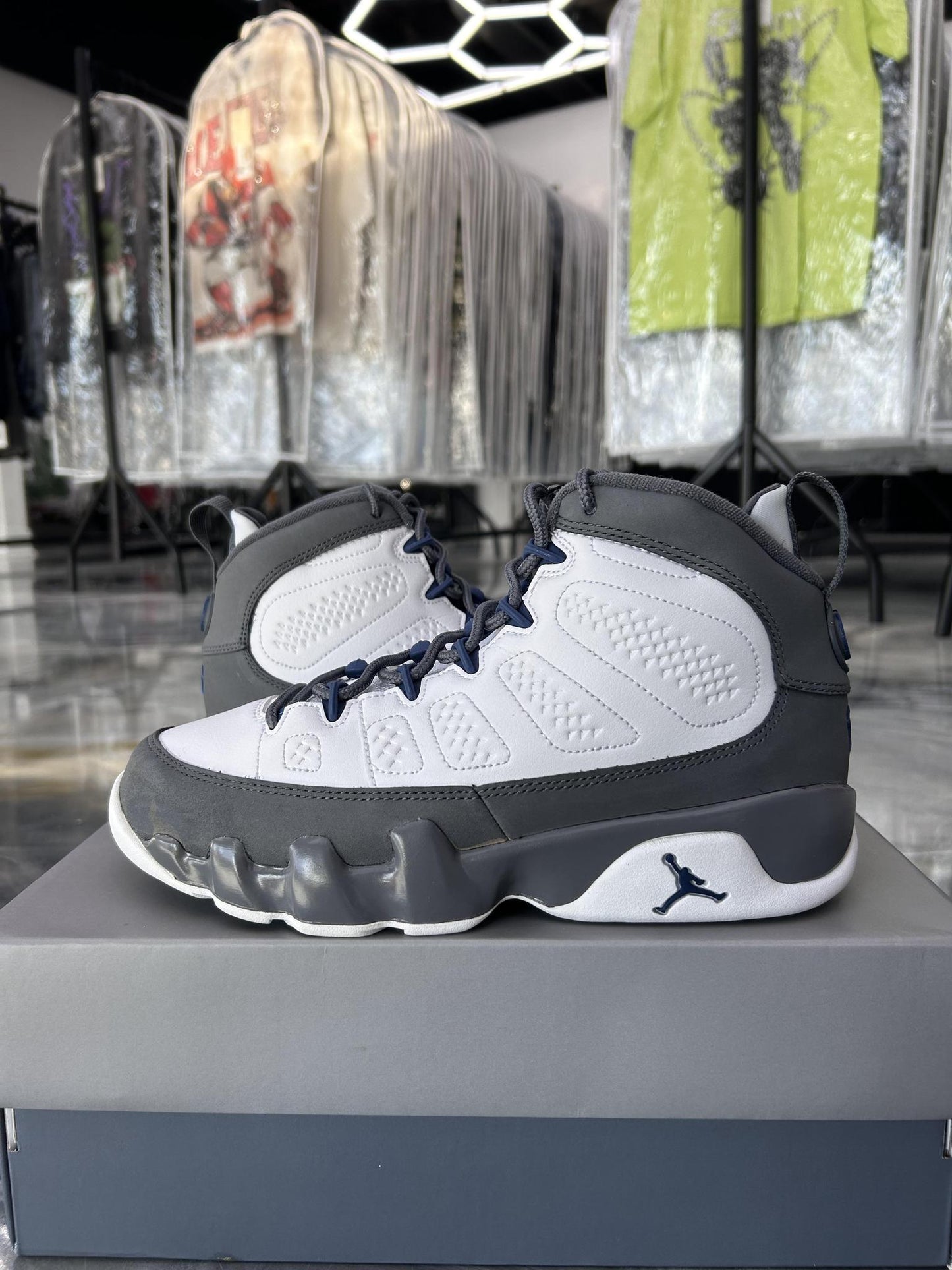 Jordan 9 "Flint Blue" Used Size 7Y/8.5W