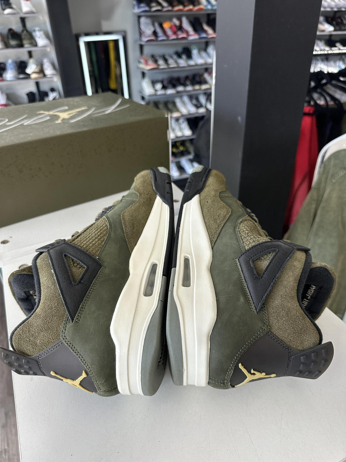 Jordan 4 "Craft Olive" Used Size 14