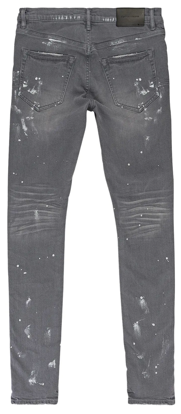 Purple P001 Skinny Worn Knee Slit "Grey"