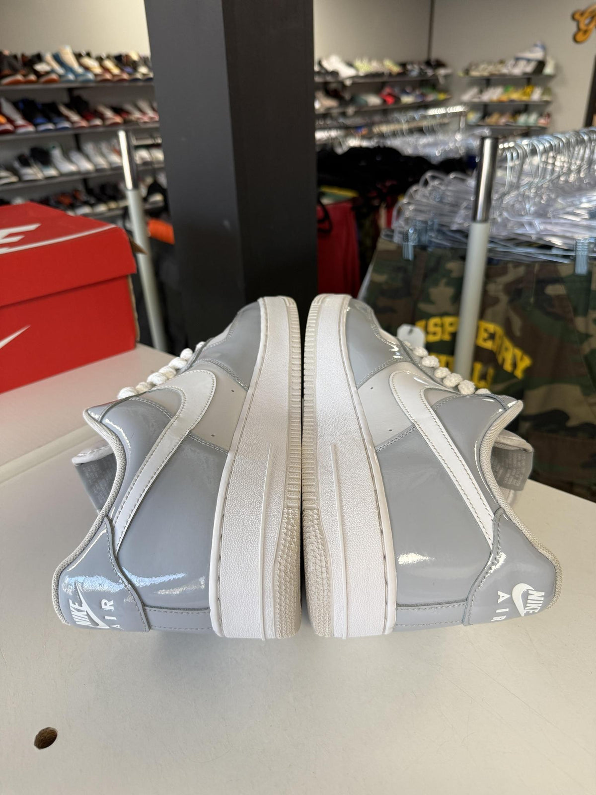 Nike AF1 "Patent Grey" Used Size 12