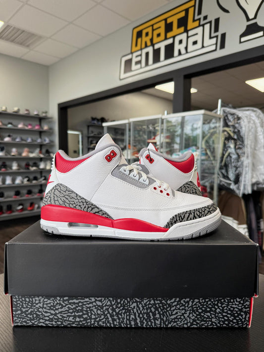 Jordan 3 "Fire Red" Used Size 10