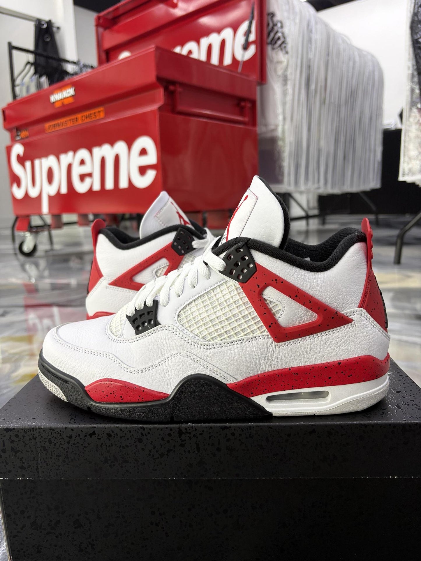 Jordan 4 "Red Cement" Used Size 9