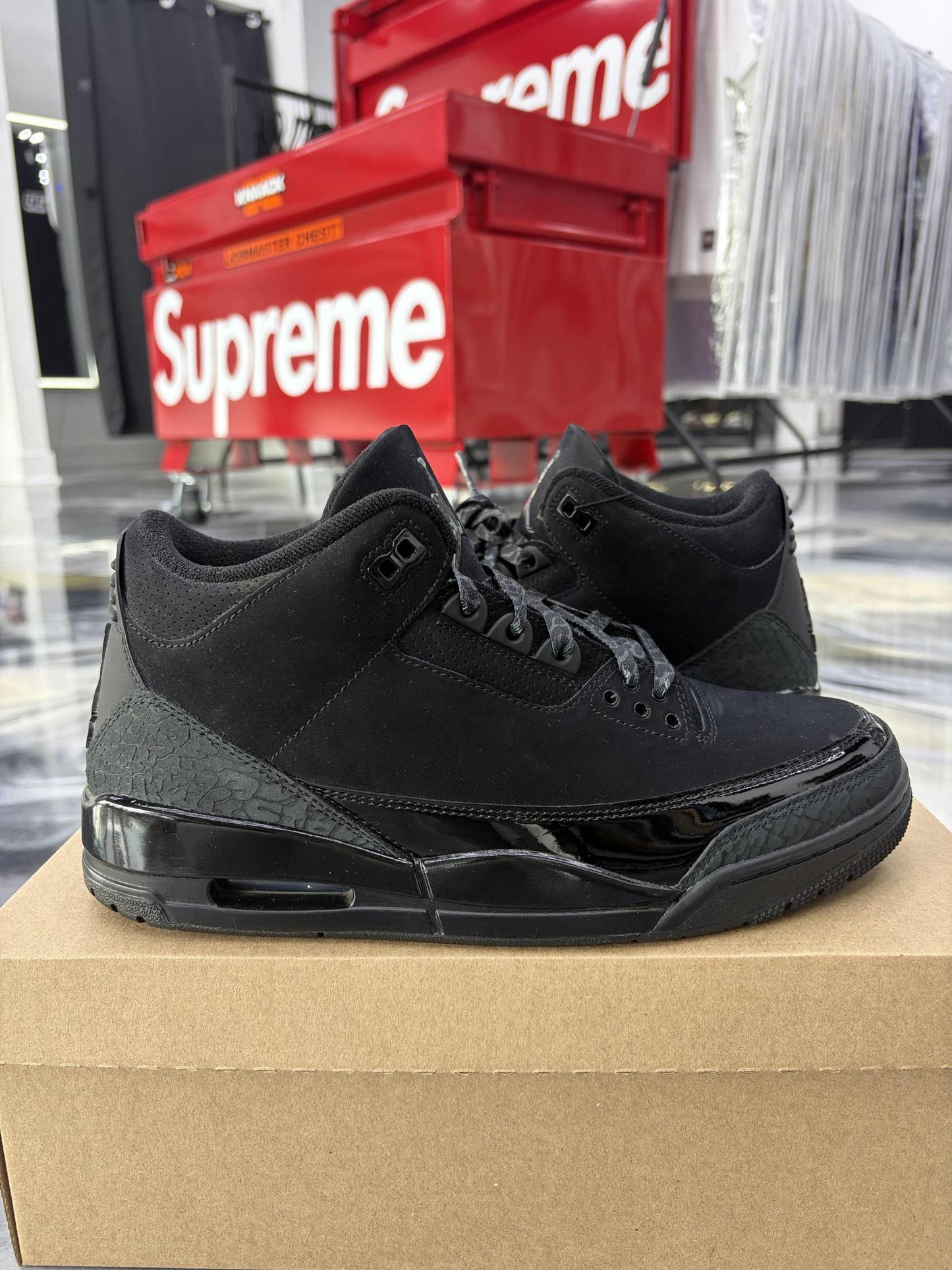 Jordan 3 "Black Cat" Used Size 10
