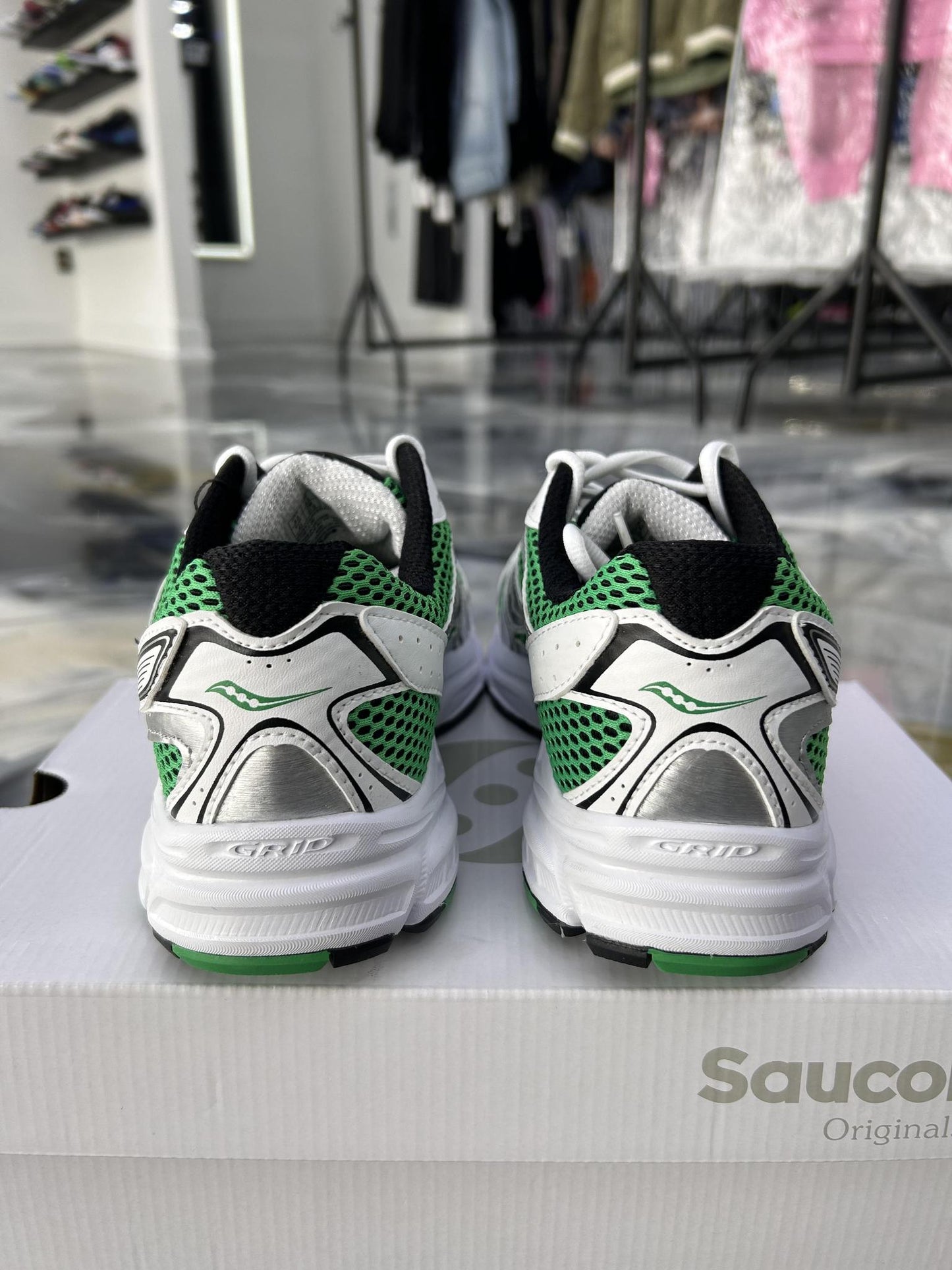 Saucony Ride Millennium "White Fern" Used Size 9.5