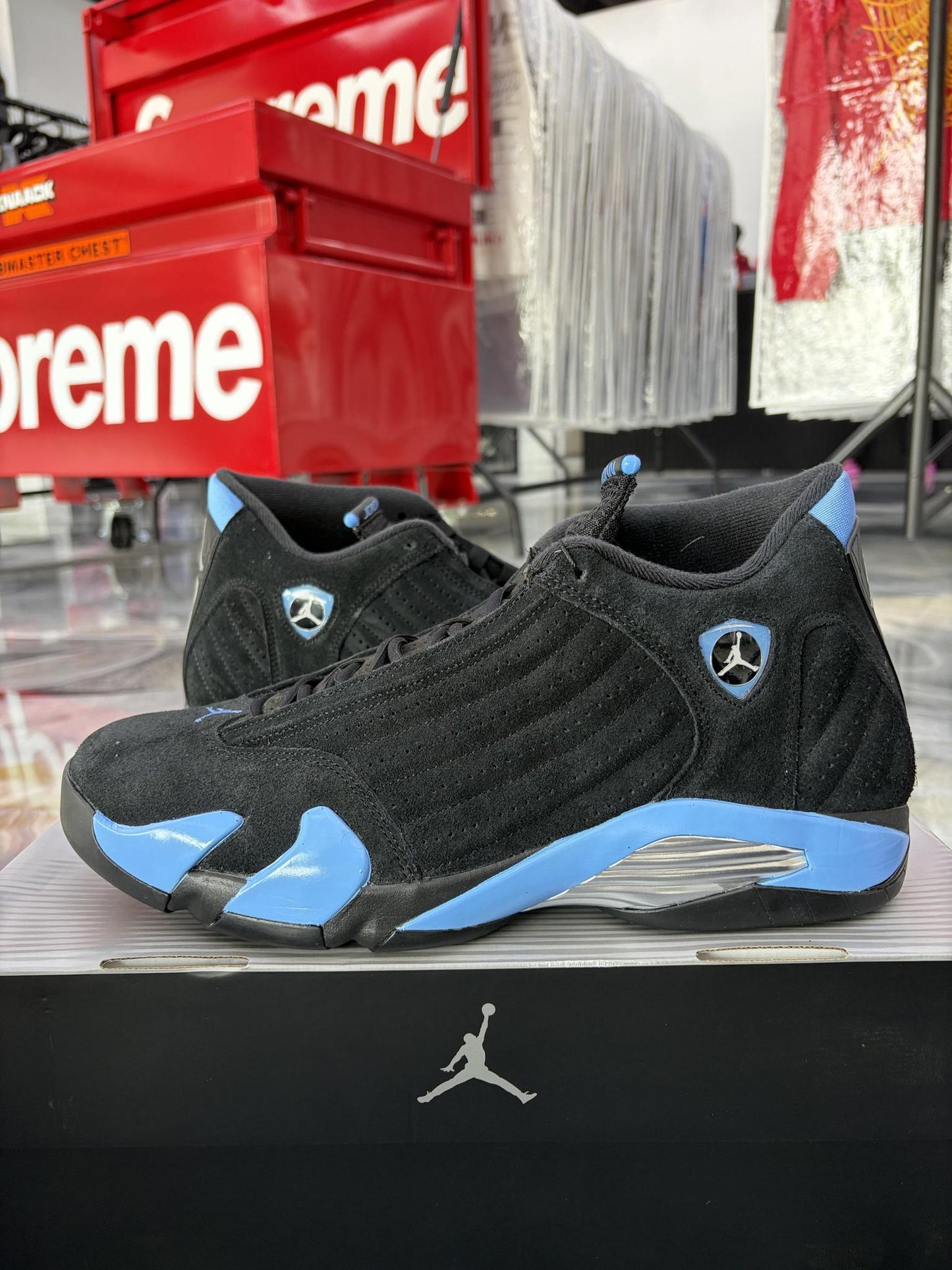 Jordan 14 "University Blue" Used Size 14