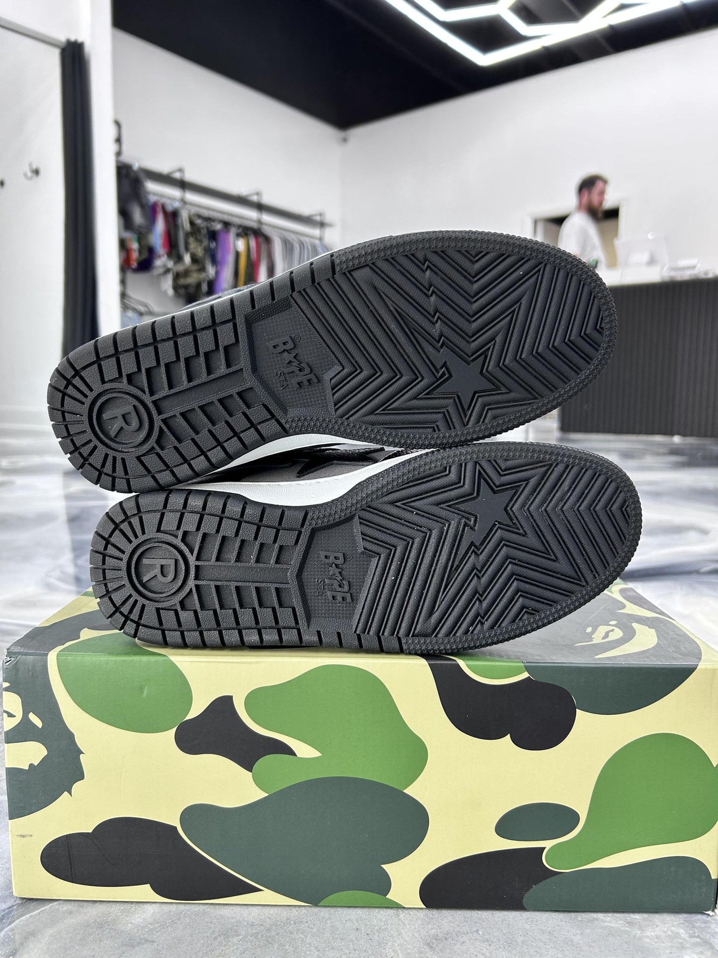 Bape Sk8 "Black Grey" Used Size 8