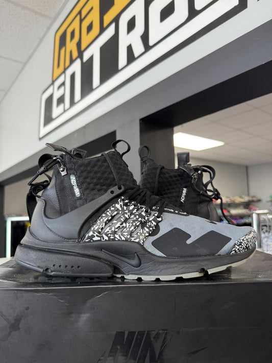 Air Presto Mid x Acronym "Black" Used Size 10