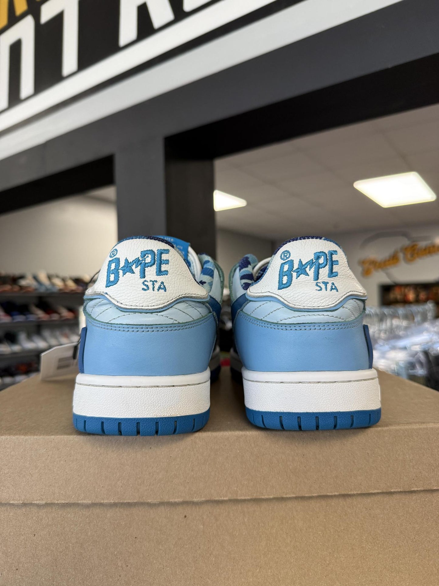 Bape Sk8 "Blue White" Used Size 9.5