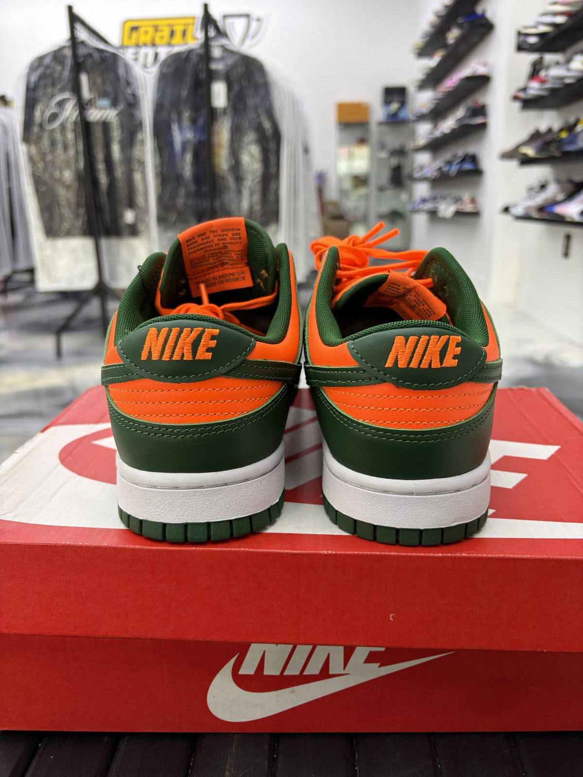 Nike Dunk Low "Miami Hurricanes" Used Size 8.5
