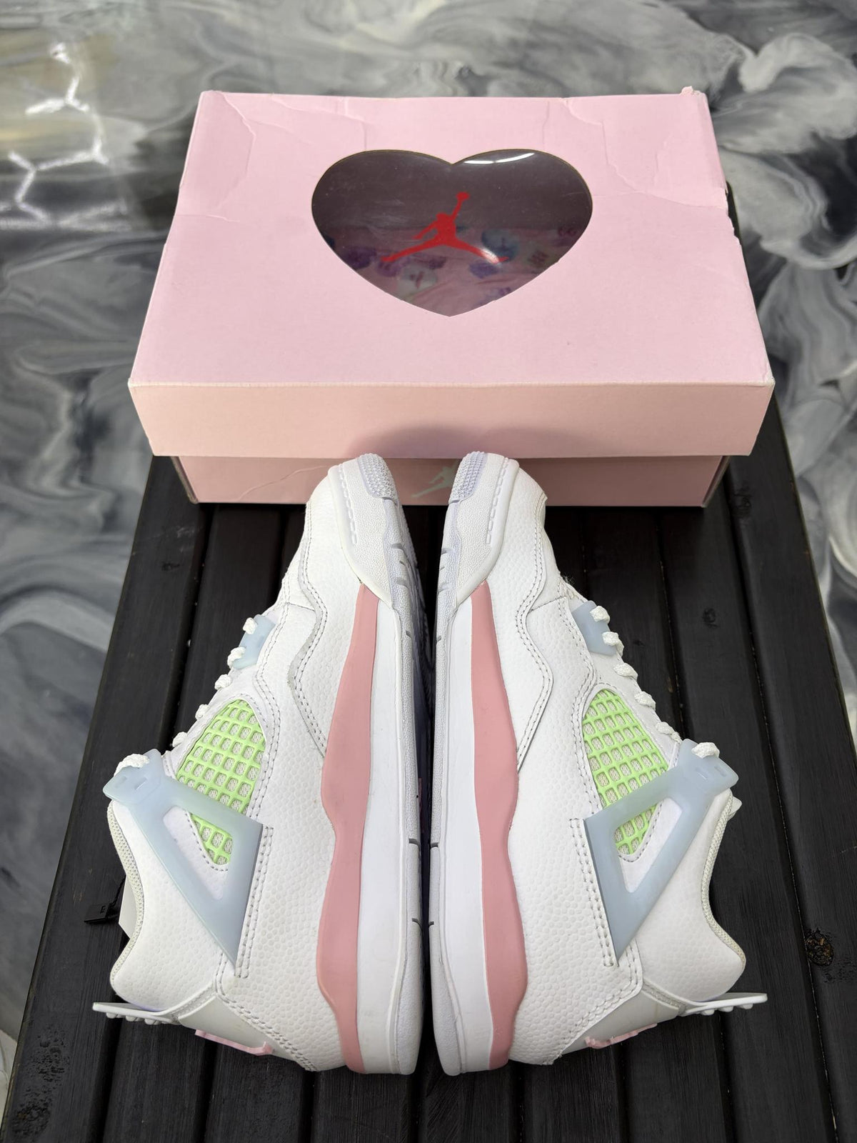 Jordan 4 "Soft Pink" Used Size 1Y