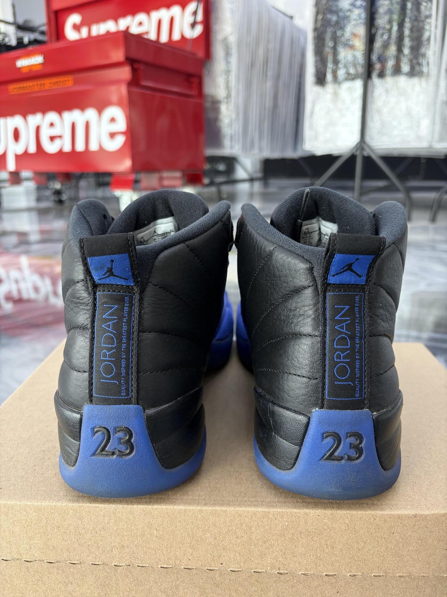 Jordan 12 "Black Game Royal" Used Size 9.5