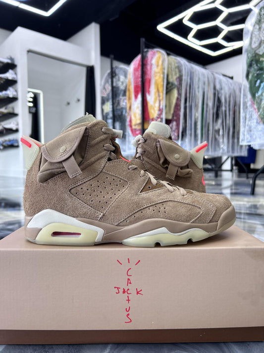 Jordan 6 x Travis Scott "British Khaki" Used Size 10