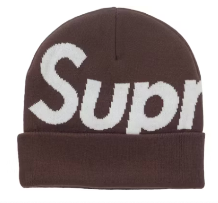 Supreme Big Logo Beanie "Brown"