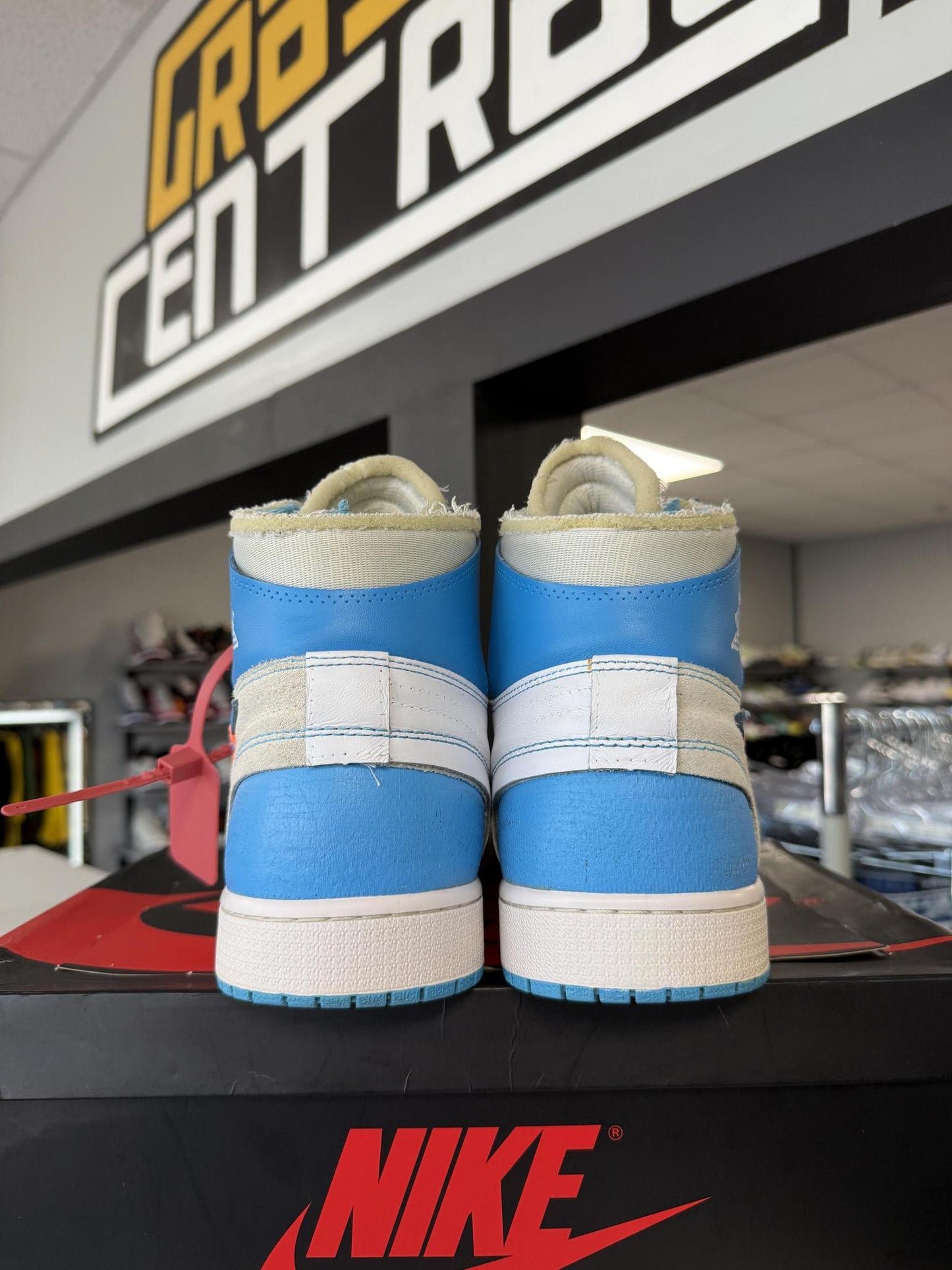 Jordan 1 High Off White "UNC" Used Size 14