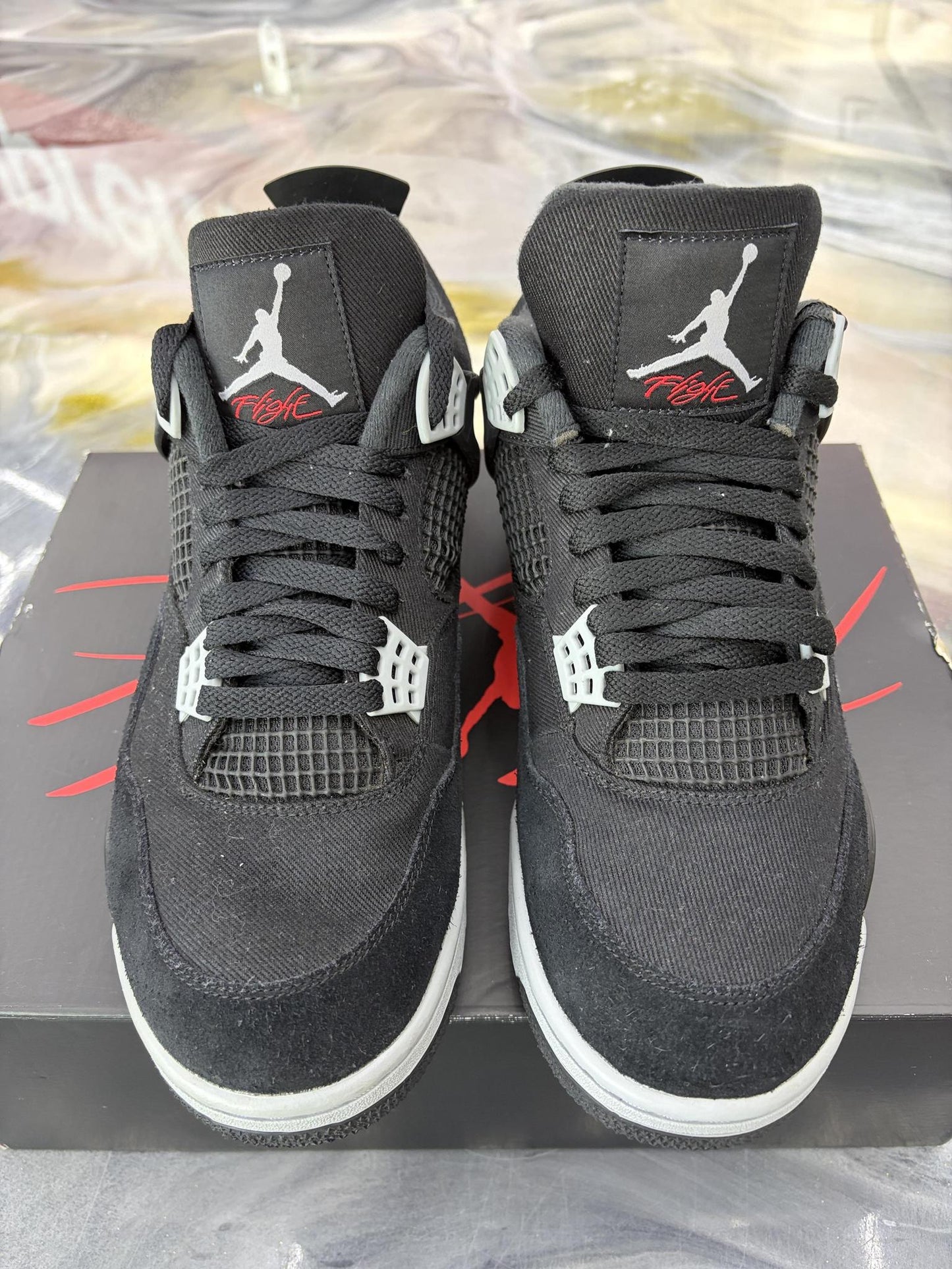 Jordan 4 "Black Canvas" Used Size 11.5