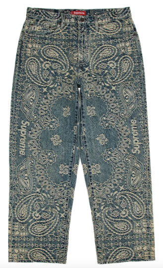 Supreme Bandana Denim Jeans "Blue"