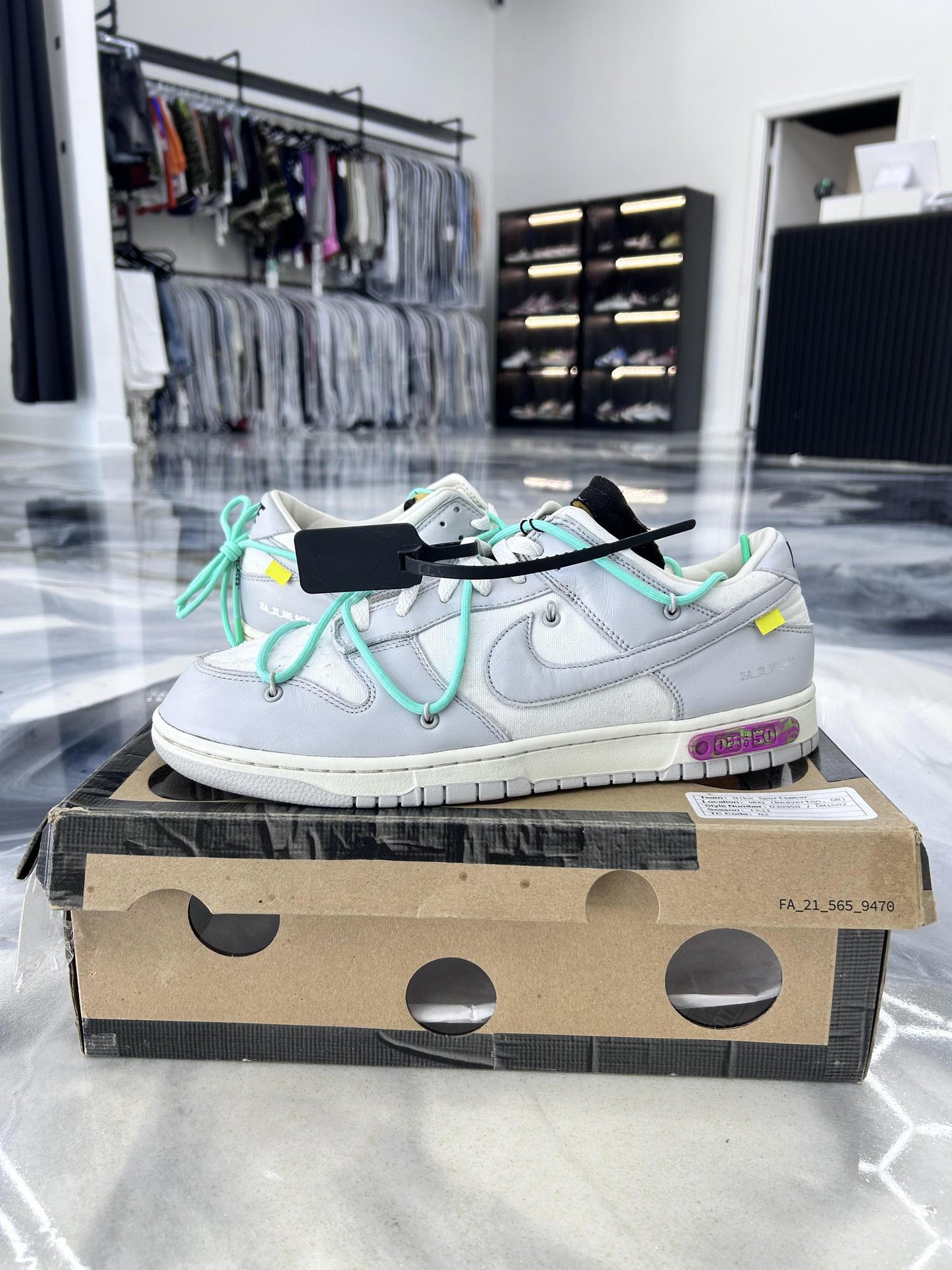 Dunk Low x Off White "Lot 4" Used Size 13