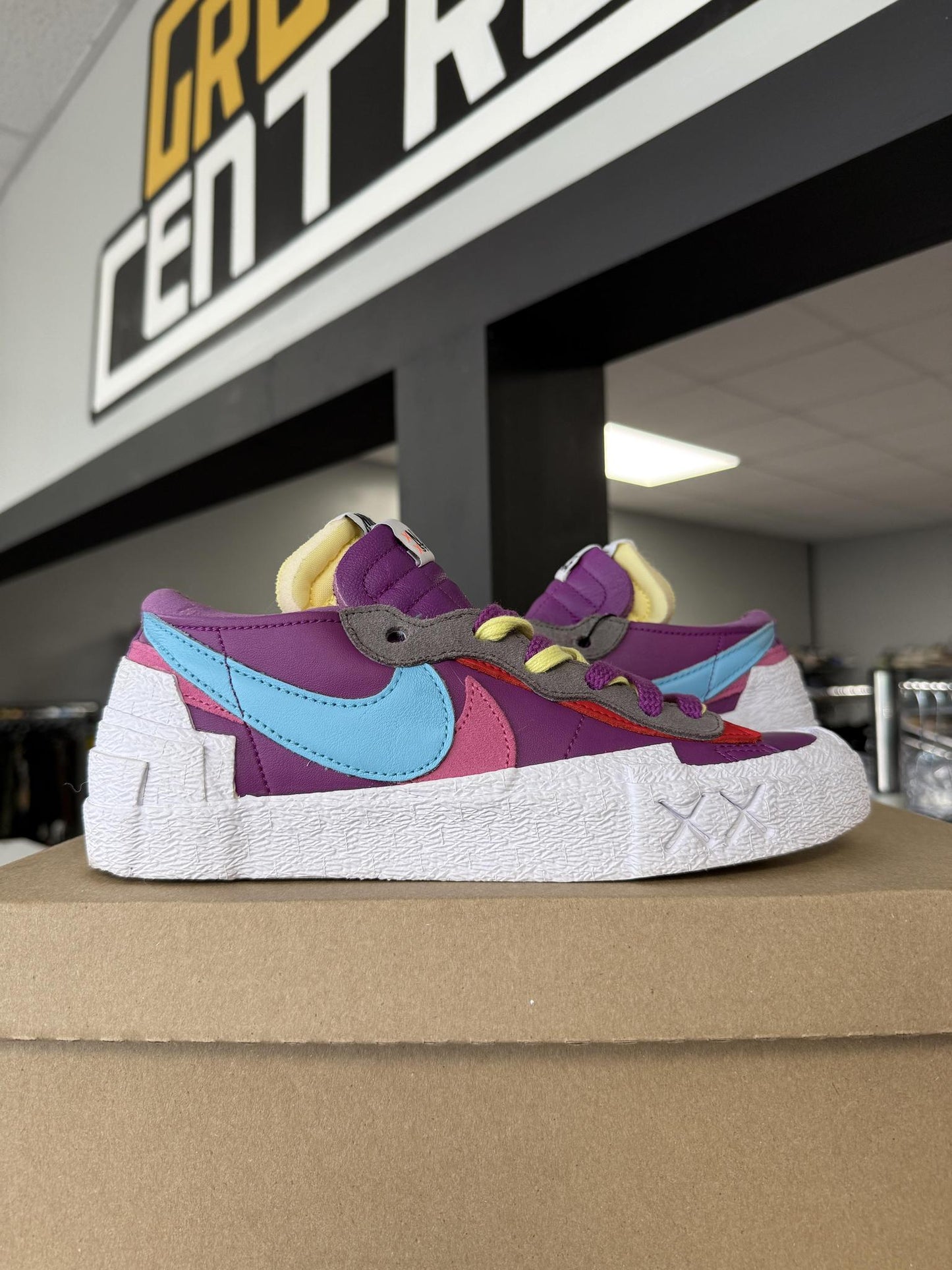 Nike Sacai Blazer Low "Purple Blue" Used Size 6.5Y/8W
