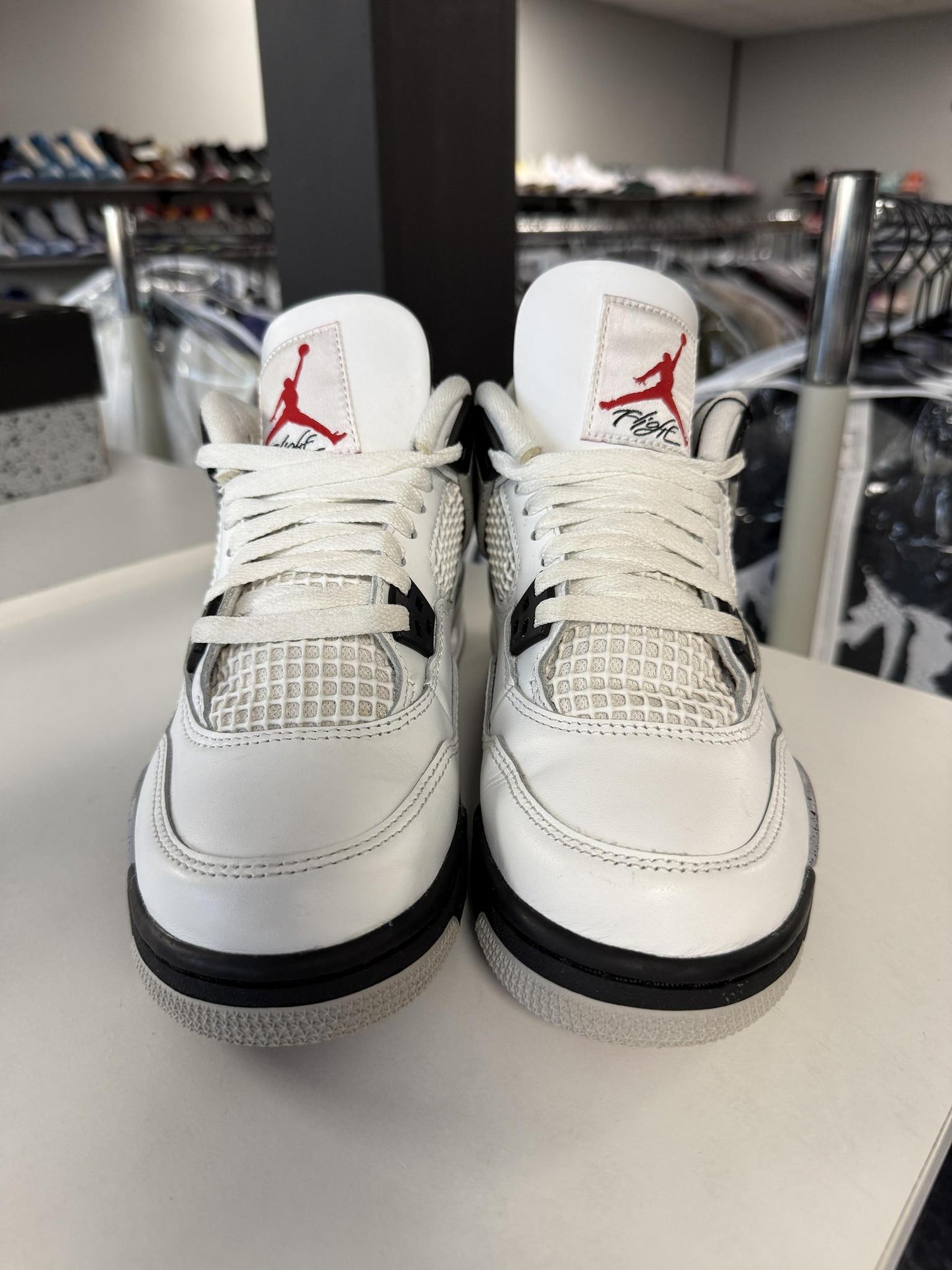 Jordan 4 "White Cement" Used Size 6Y/7.5W