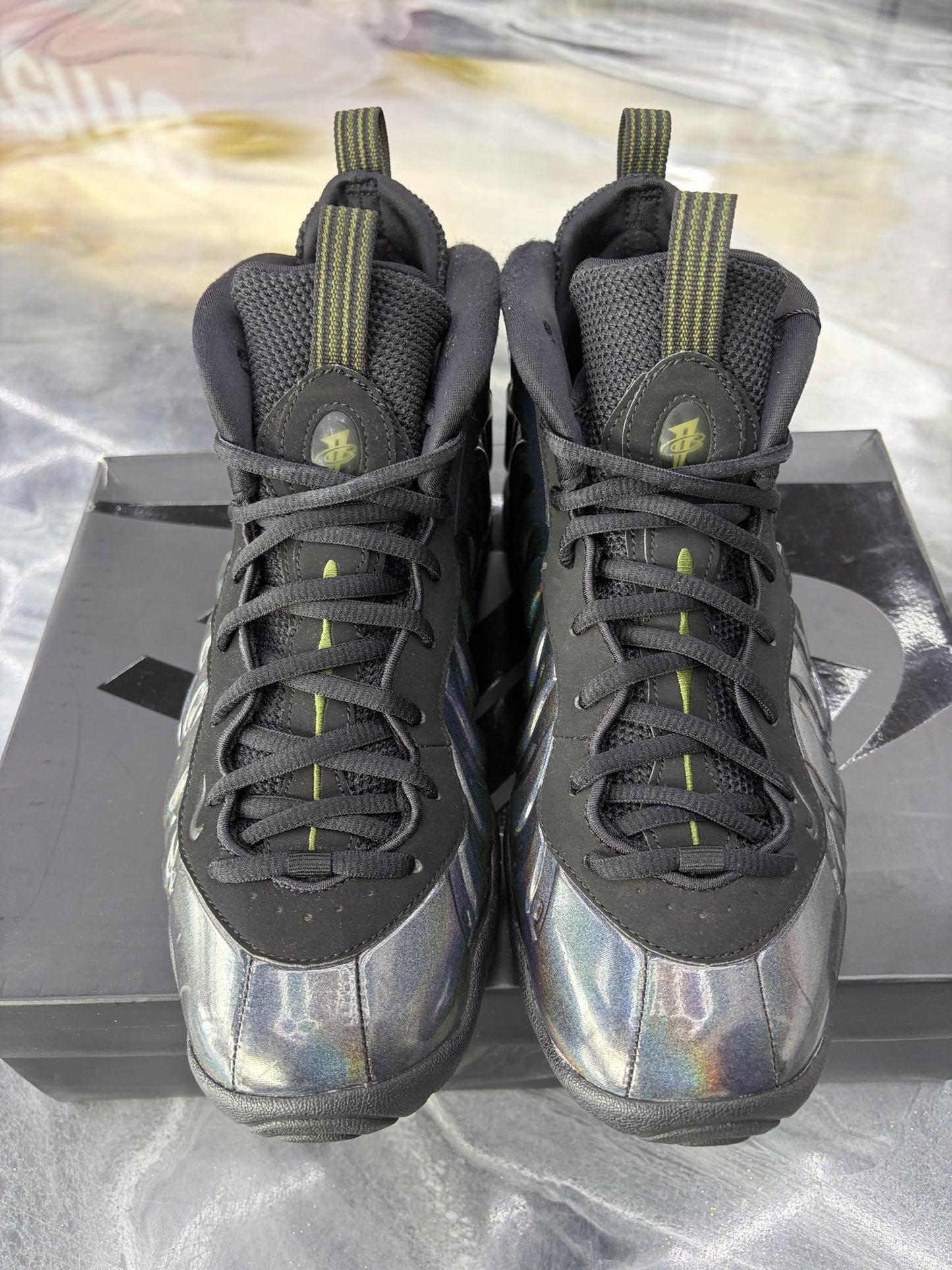 Nike Air Foamposite One "Legion Green" Used Size 7Y/8.5W