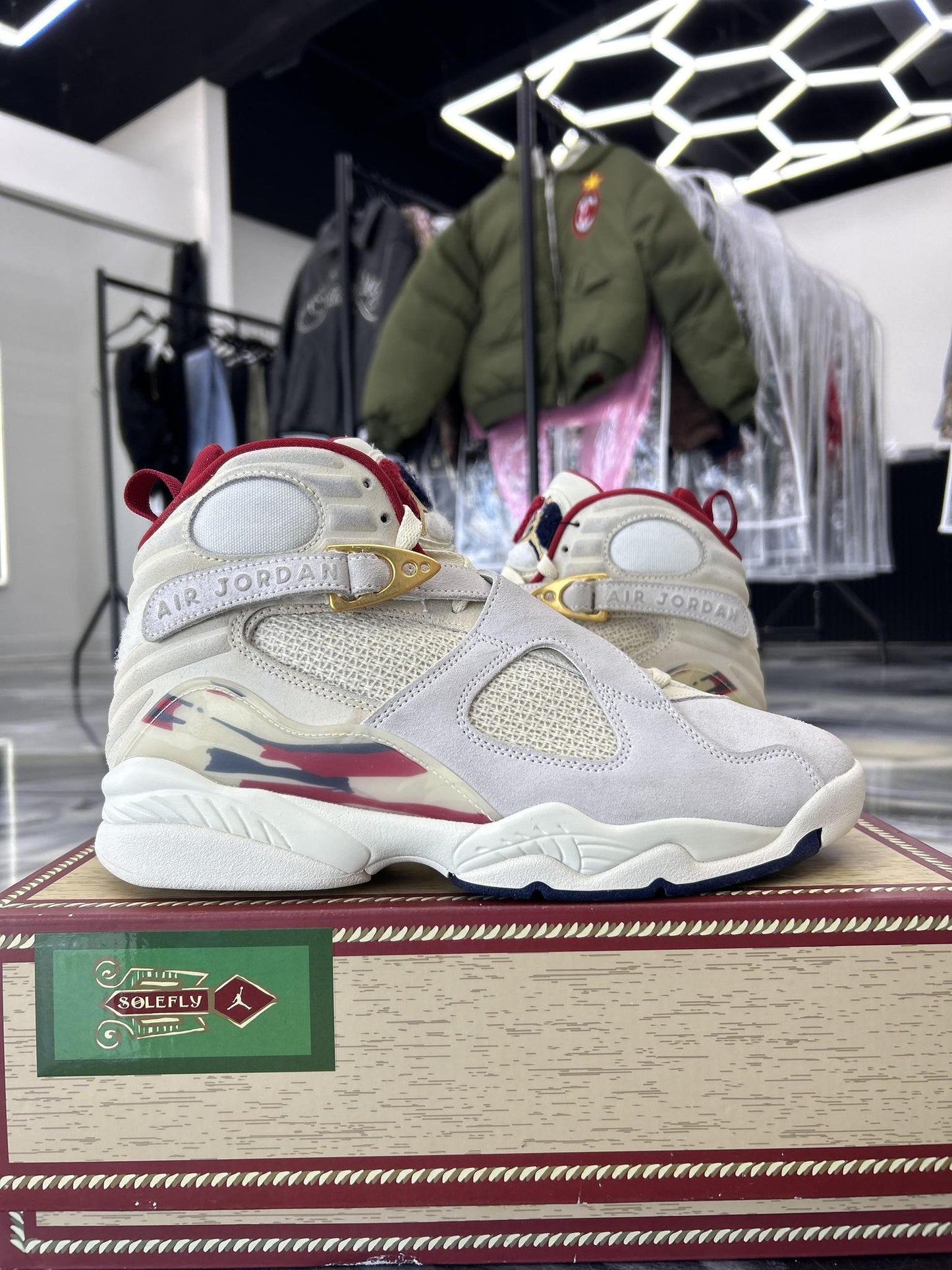 Jordan 8 "Solefly" Used Size 9