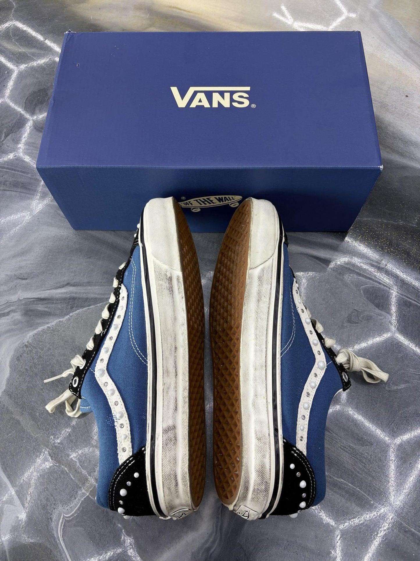 Vans LX Old Skool 36 Pearlized "Black Navy" Used Size 10.5
