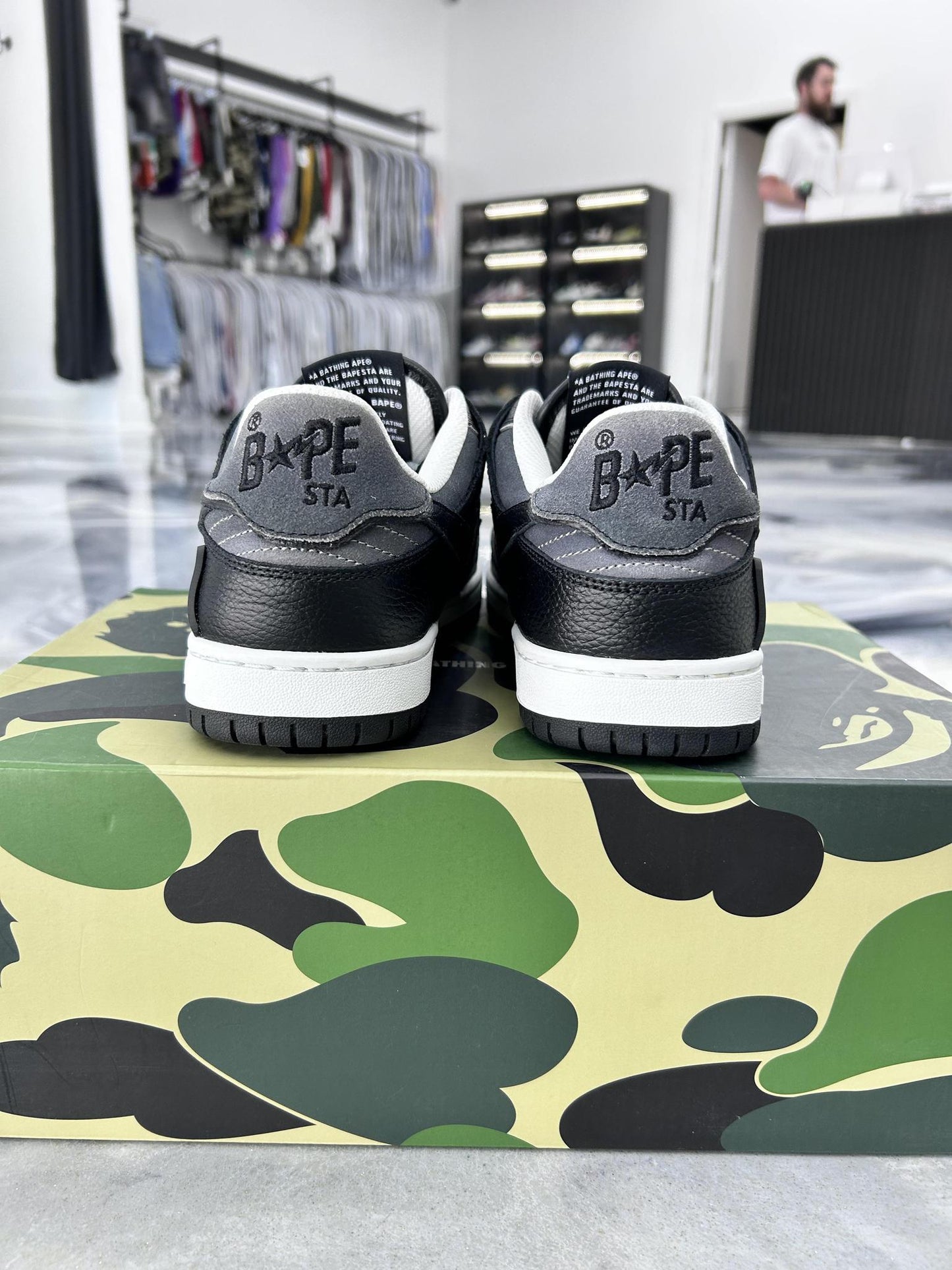 Bape Sk8 "Black Grey" Used Size 8