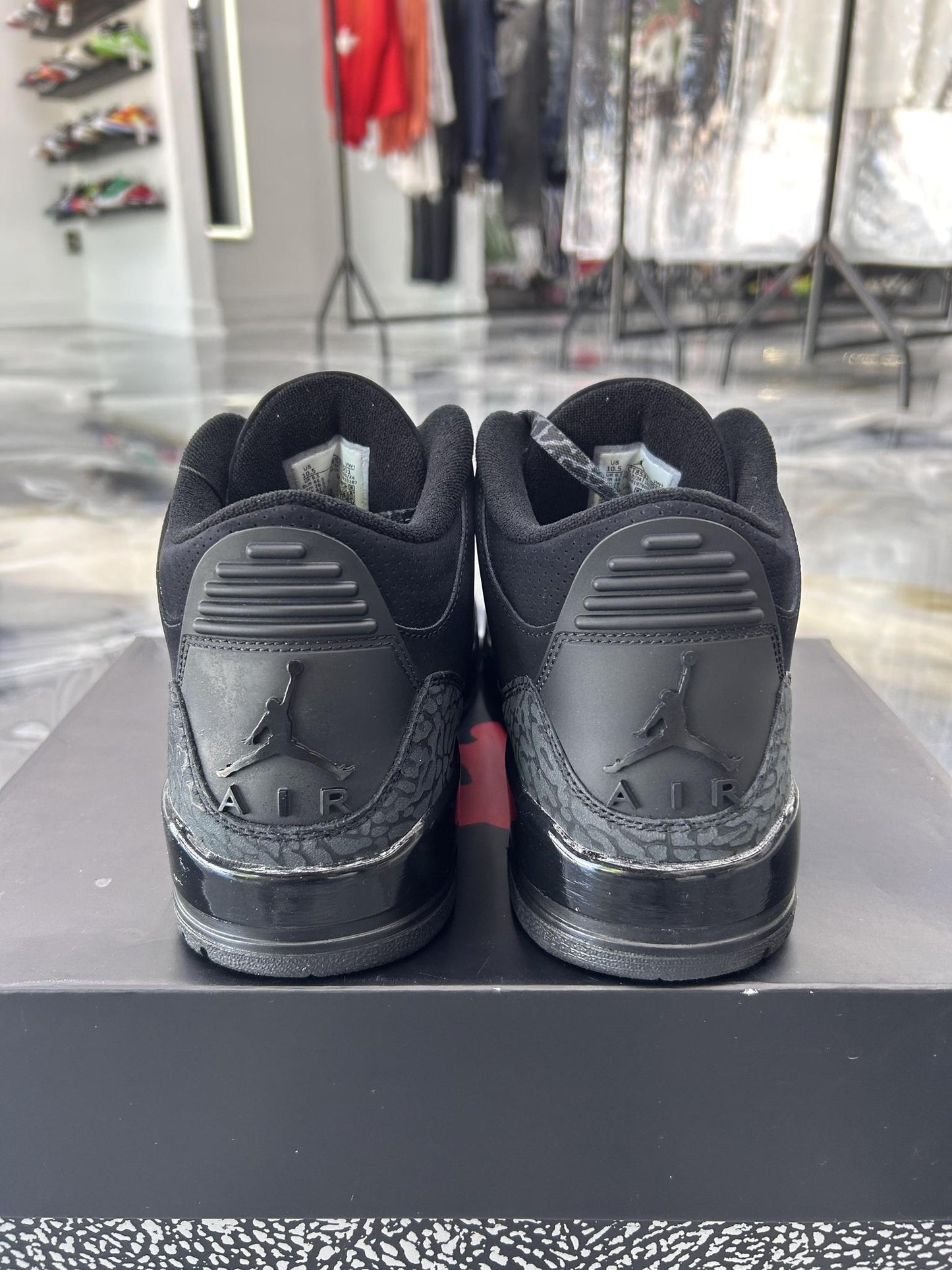 Jordan 3 "Black Cat" Used Size 10.5