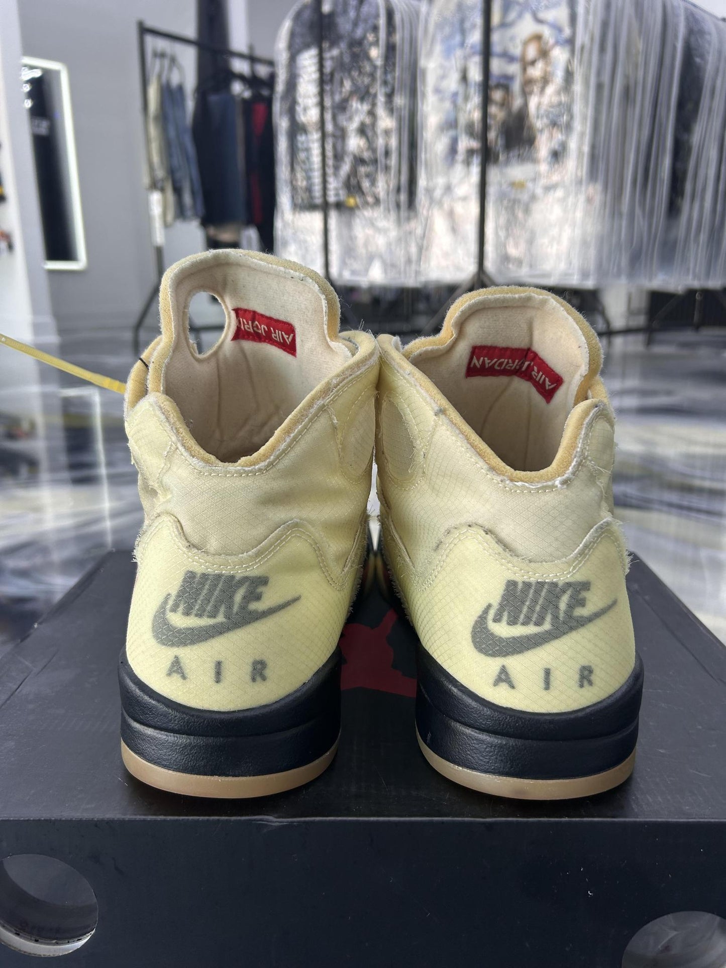 Jordan 5 x Off White "Sail" Used Size 14