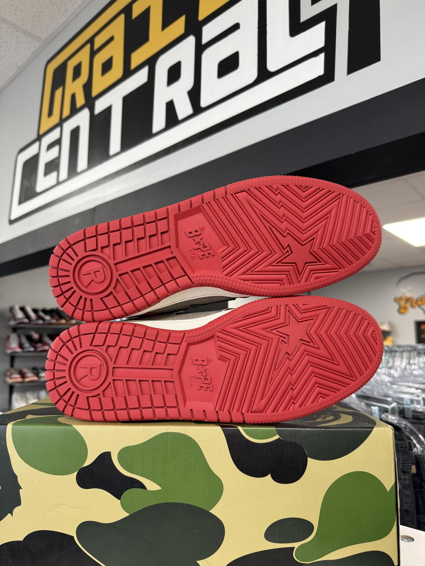 Bape Sk8 "Red Grey" Used Size 13