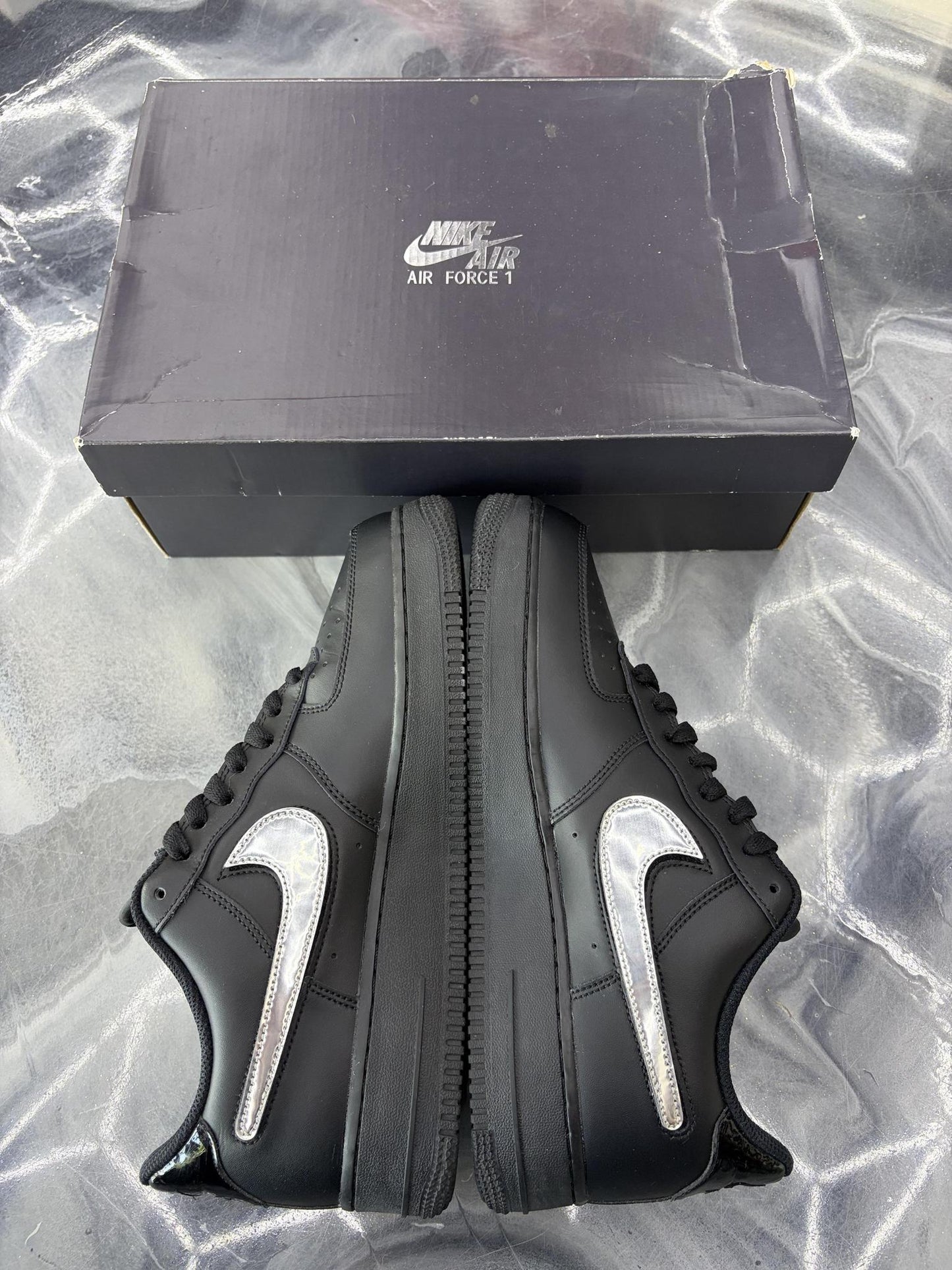 Nike Air Force 1 Low "Black Swoosh Pack" Used Size 10