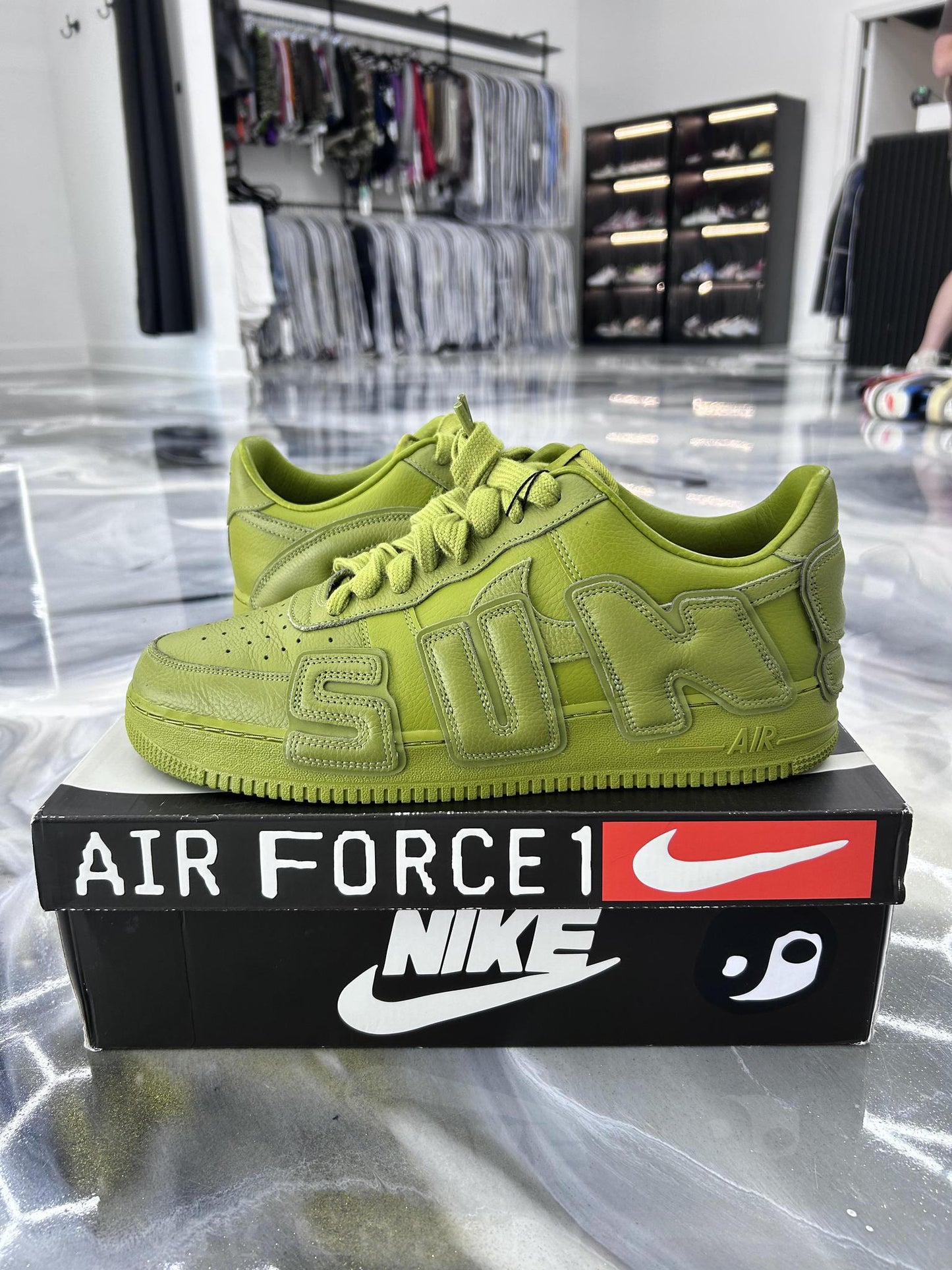 Nike Air Force 1 Low x CPFM "Moss" Used Size 13