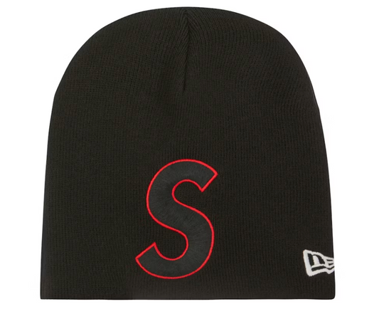 Supreme New Era Big S Logo Beanie "Black Red"
