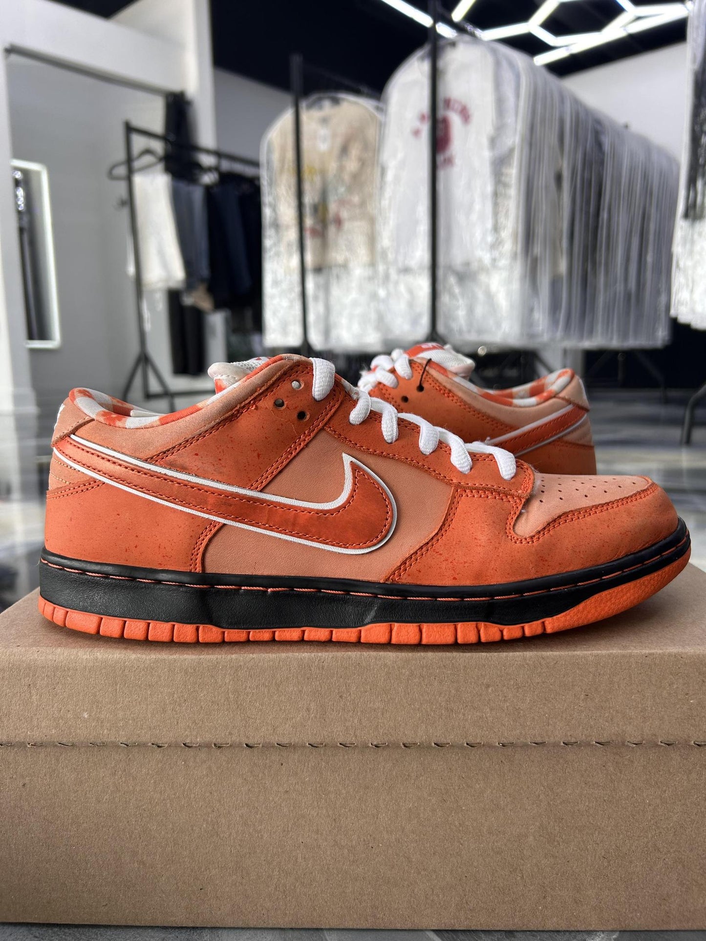 Nike SB Dunk Concepts "Orange Lobster" Used Size 10