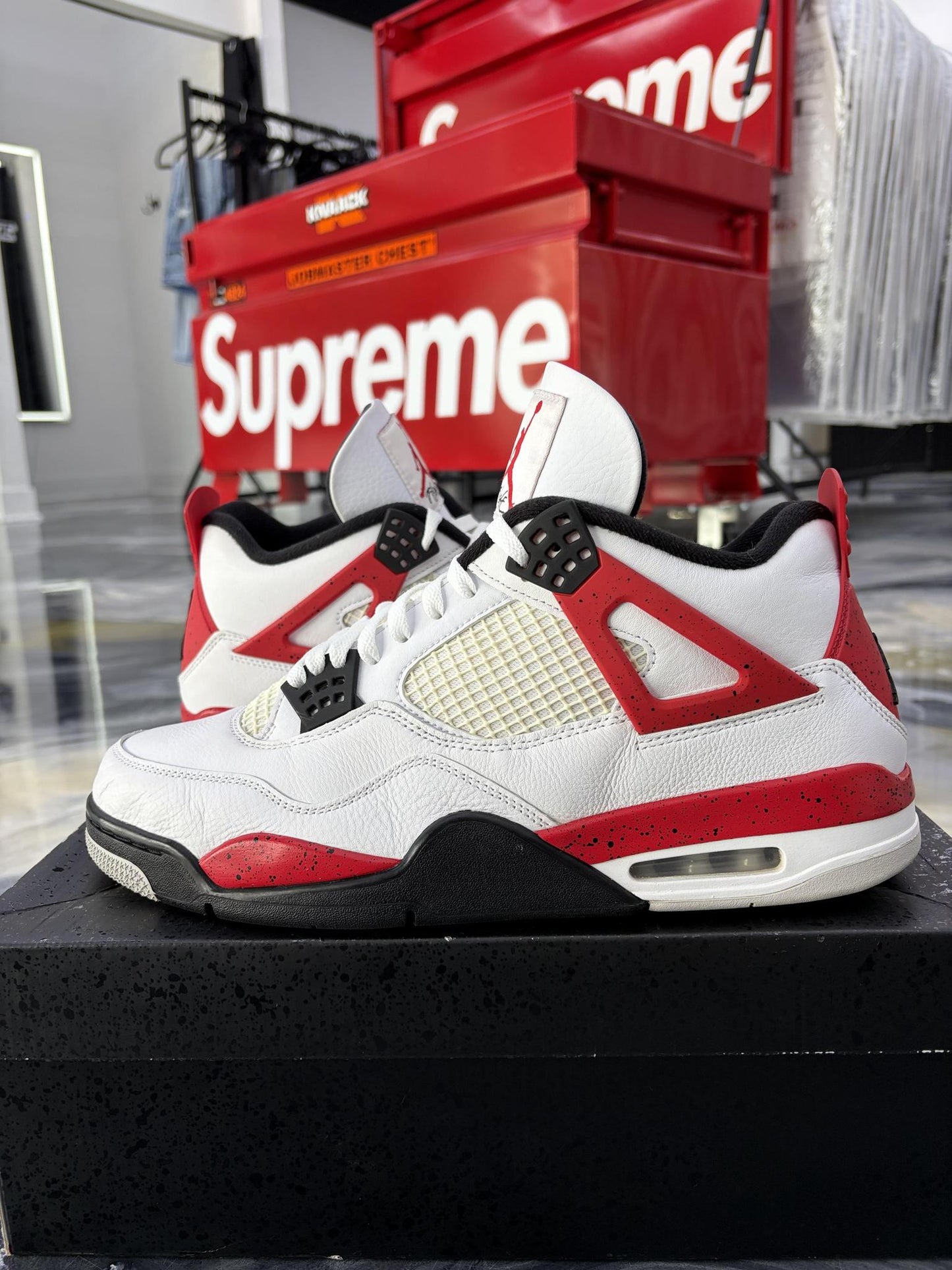 Jordan 4 "Red Cement" Used Size 13
