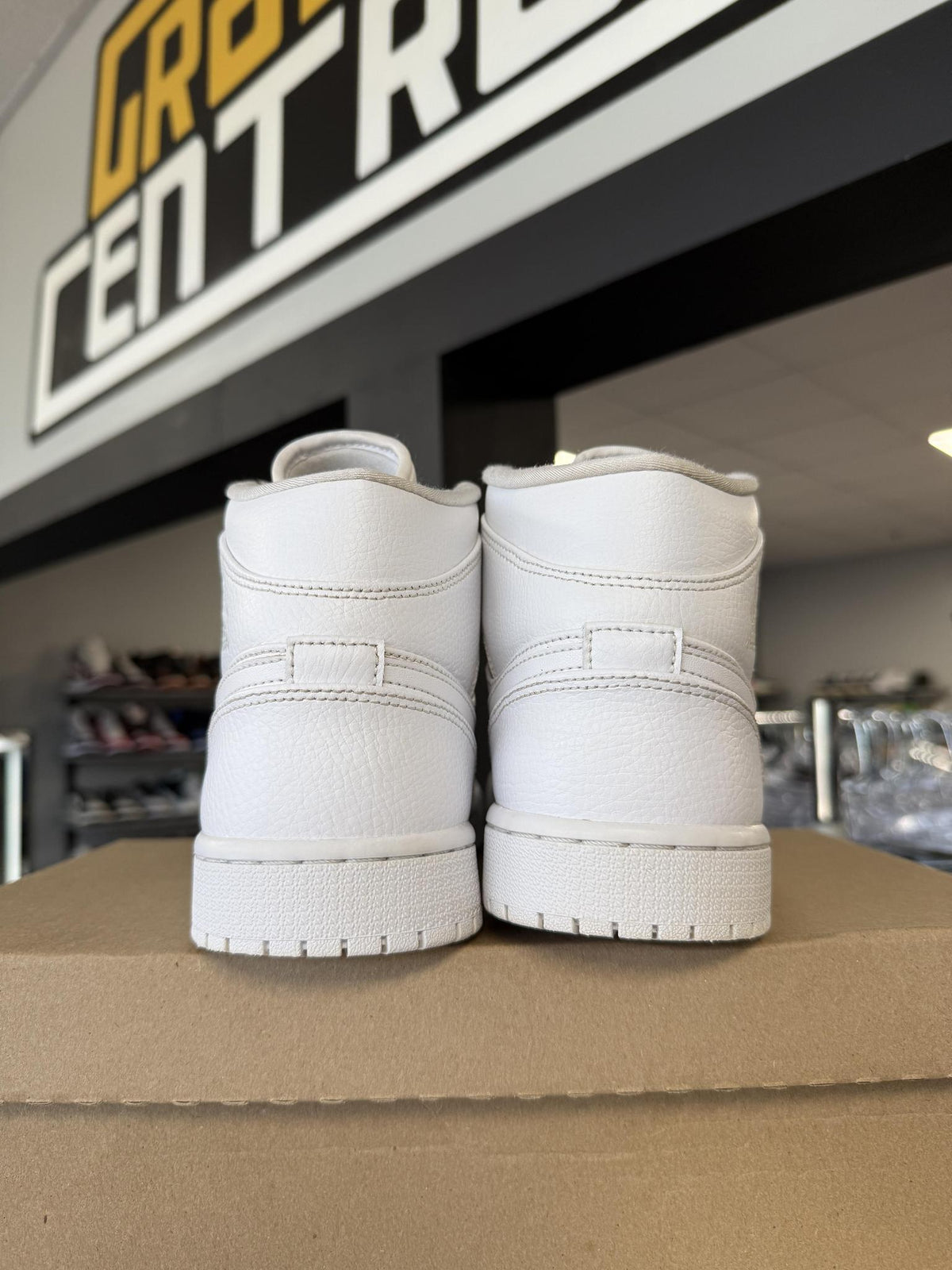 Jordan 1 Mid "Triple White" Used Size 10