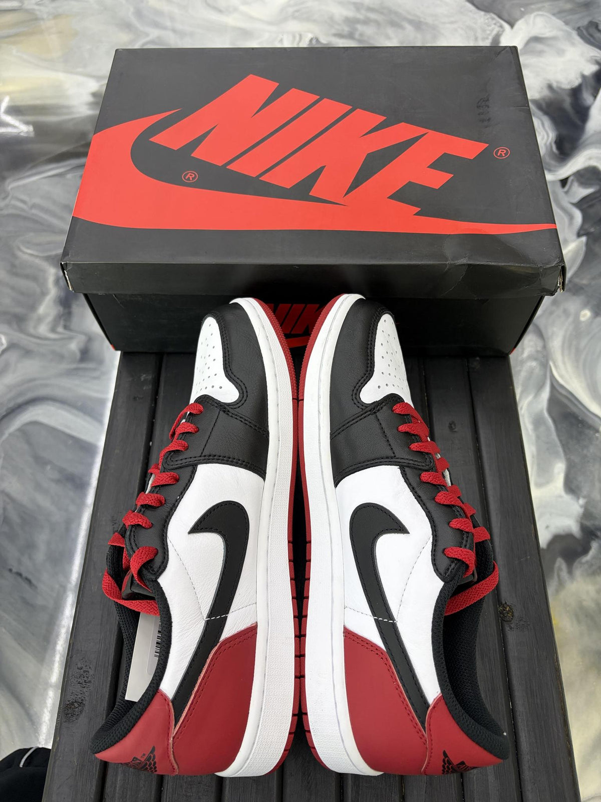 Jordan 1 Low "Black Toe" Used Size 10.5