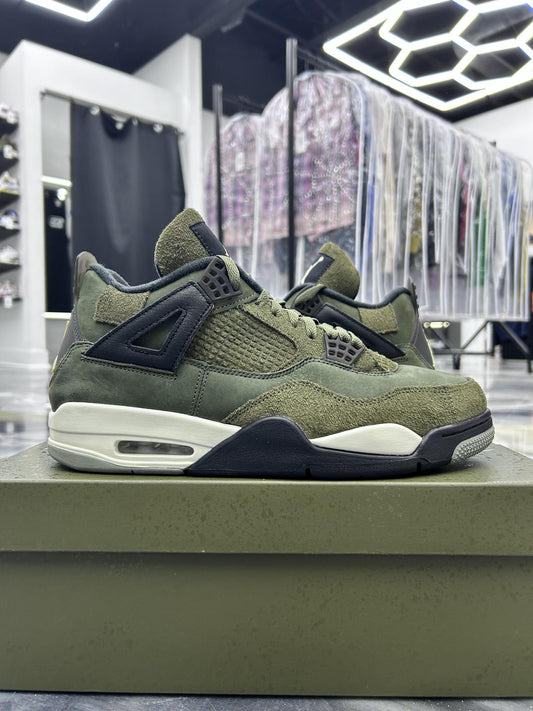 Jordan 4 "Craft Olive" Used Size 11.5