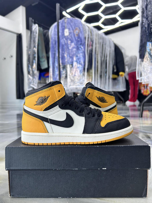 Jordan 1 "Yellow Toe Taxi" Used Size 2Y