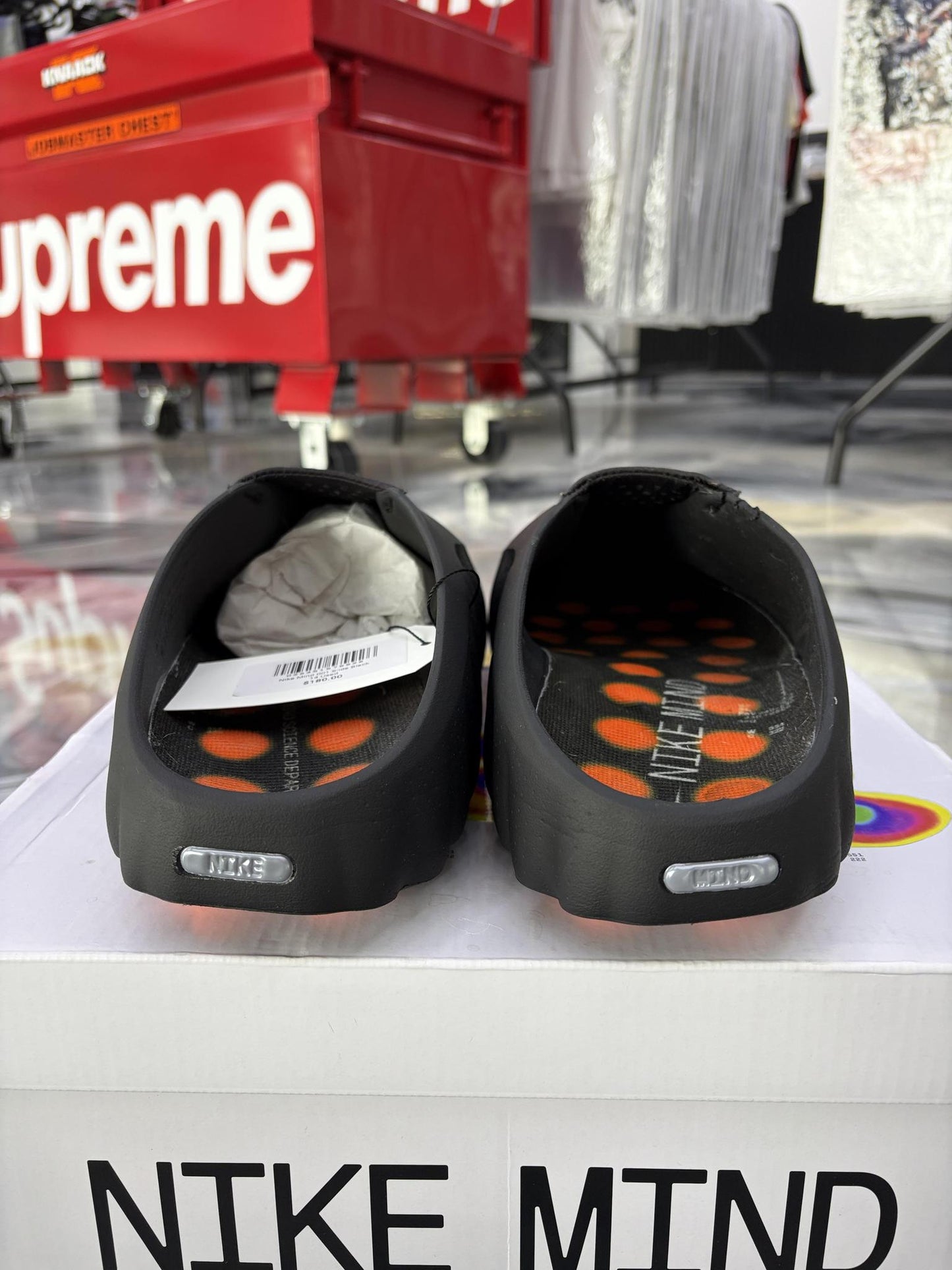 Nike Mind 001 Slide "Black Chrome" Used Size 14