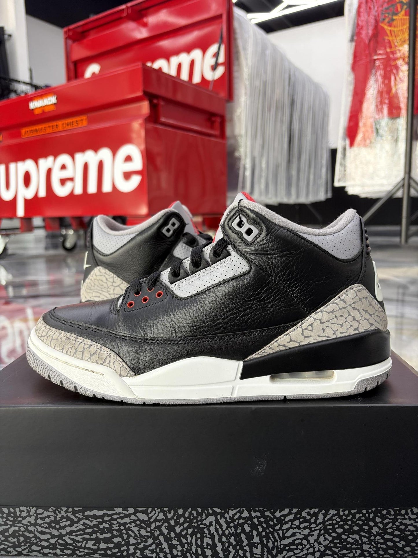 Jordan 3 "Black Cement" Used Size 9